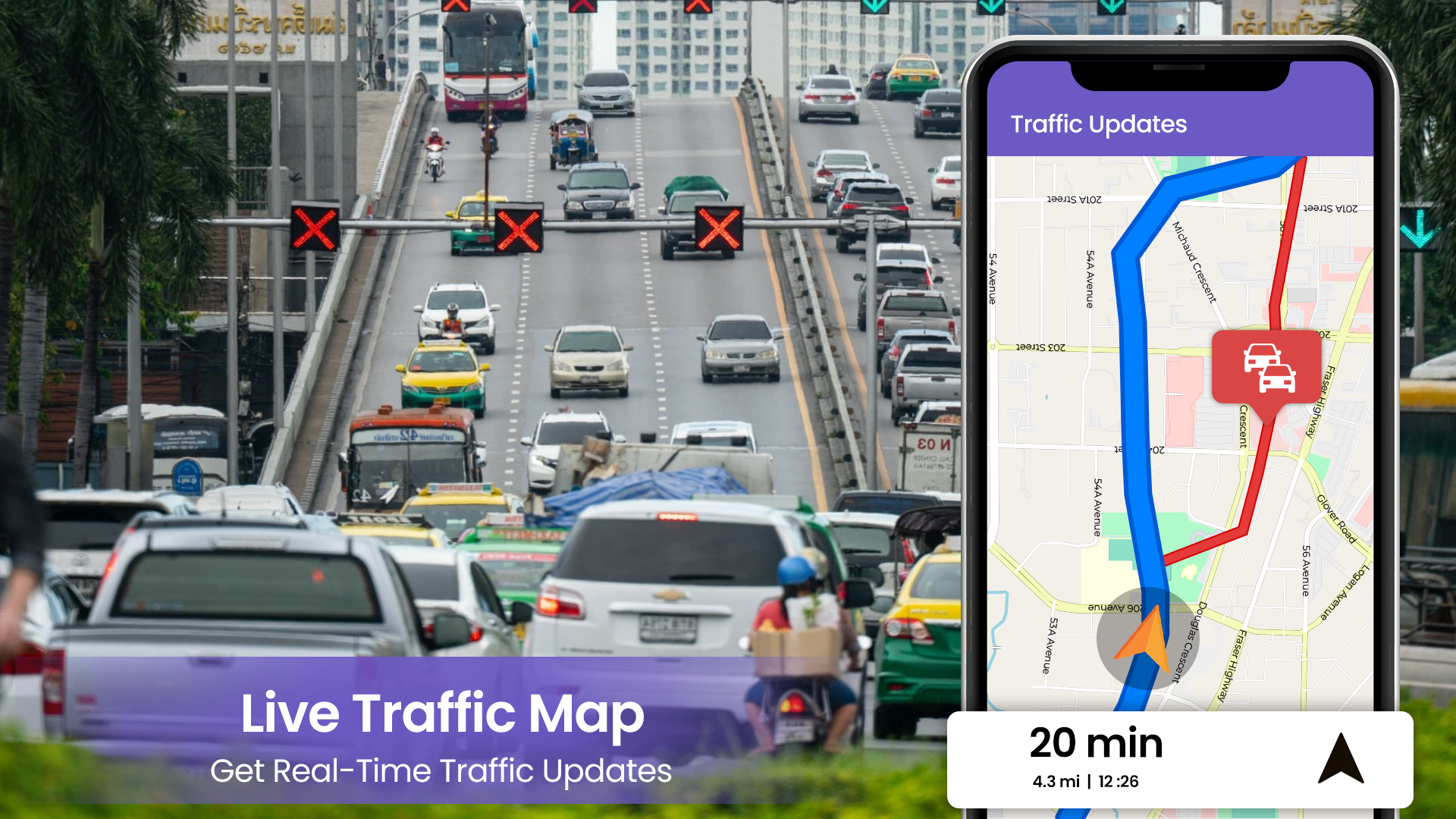 اسکرین شات 3 برنامه GPS Maps Navigation:Directions