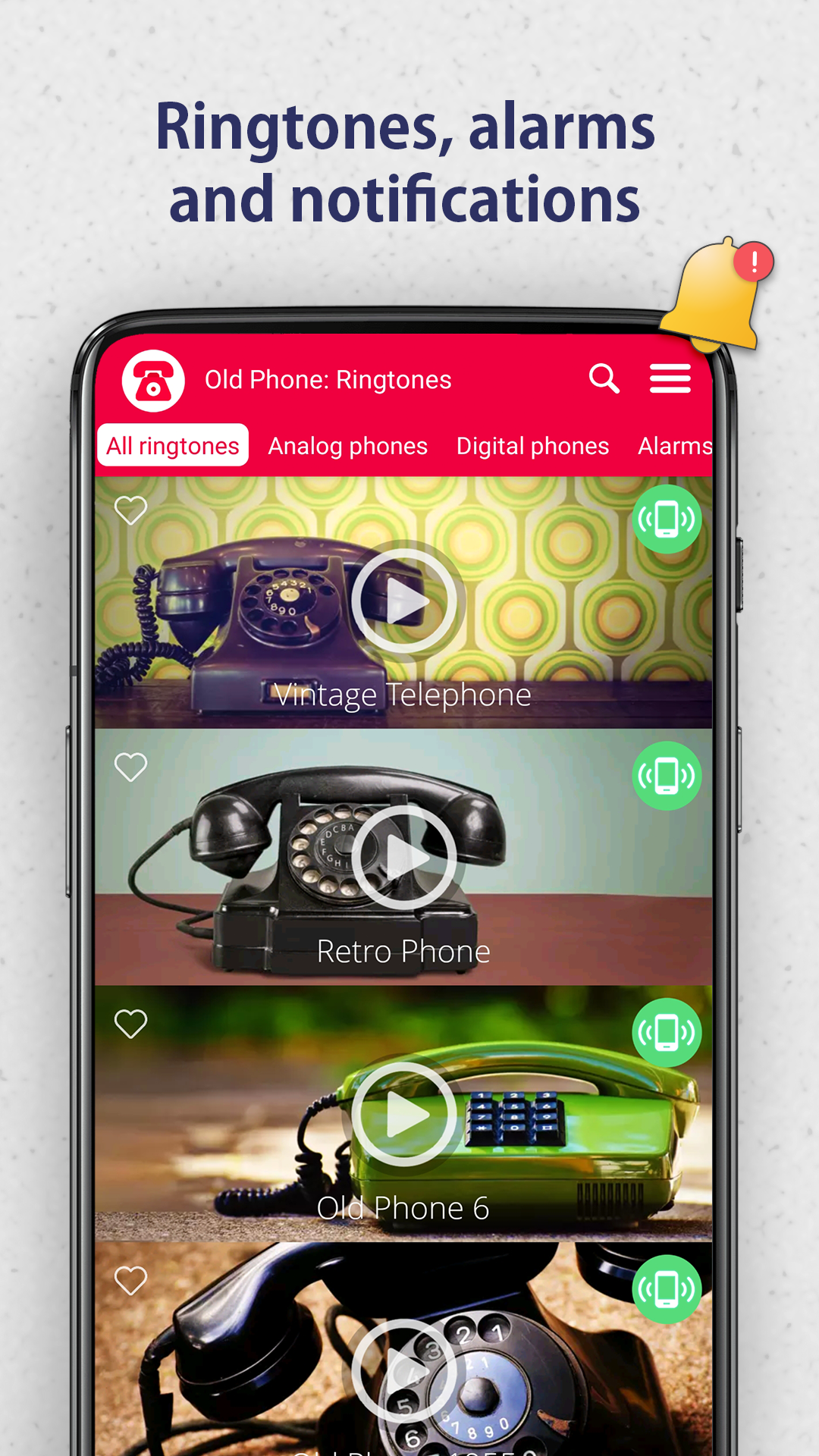 اسکرین شات 2 برنامه Old Phone: Ringtones