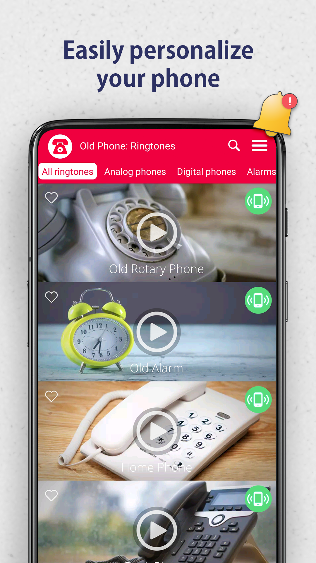 اسکرین شات 4 برنامه Old Phone: Ringtones