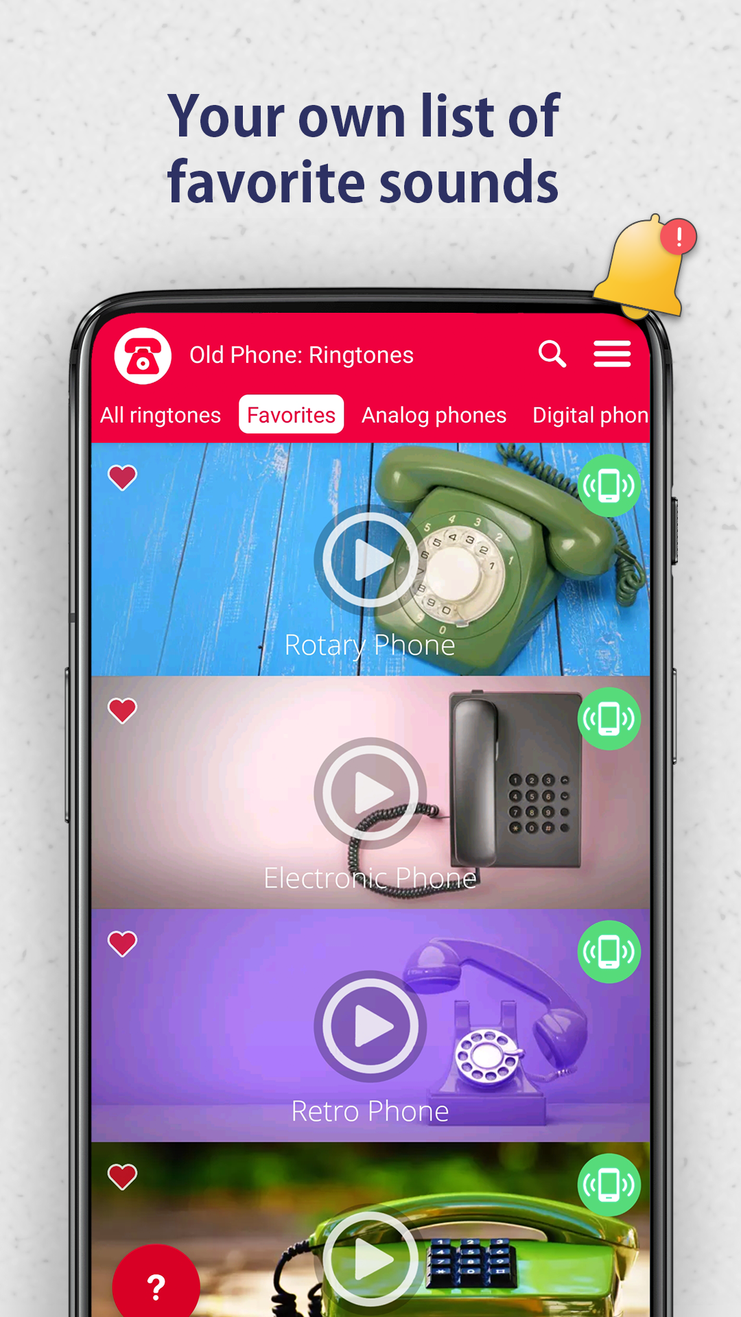 اسکرین شات 8 برنامه Old Phone: Ringtones