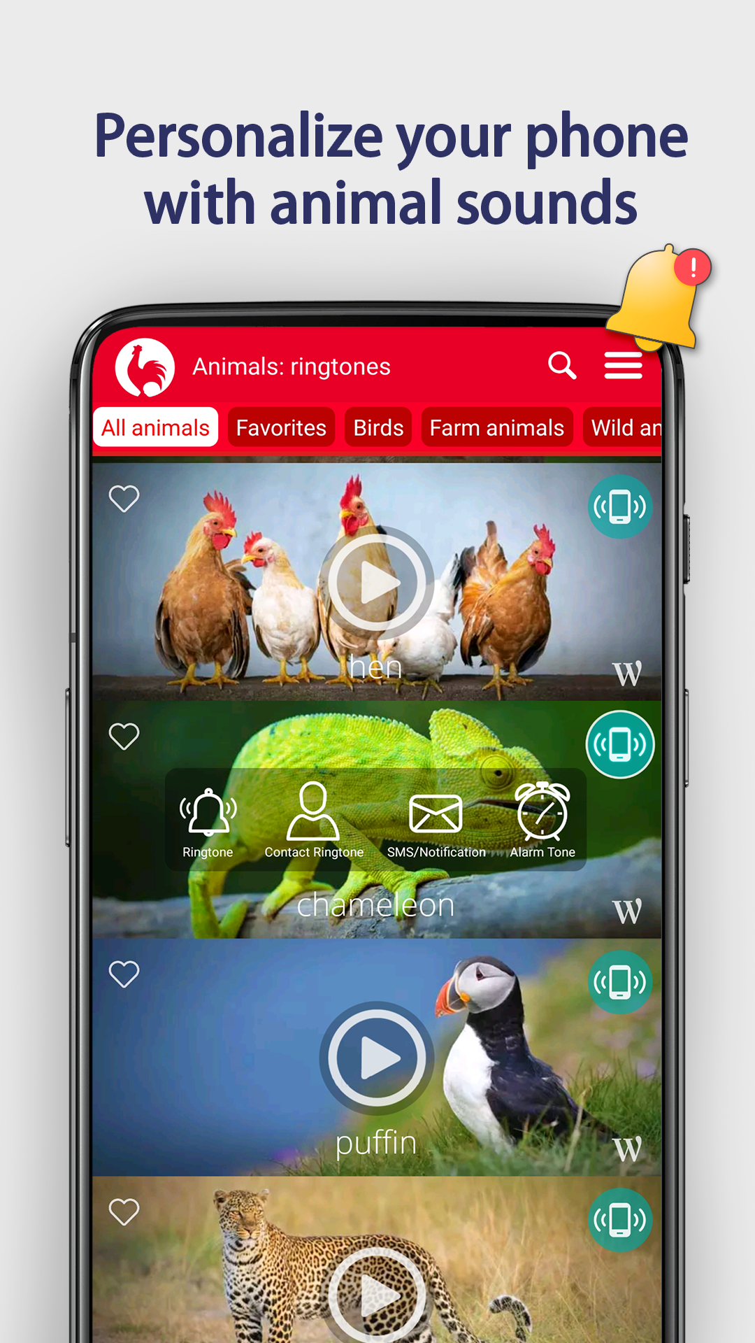 اسکرین شات 6 برنامه Animals Ringtones