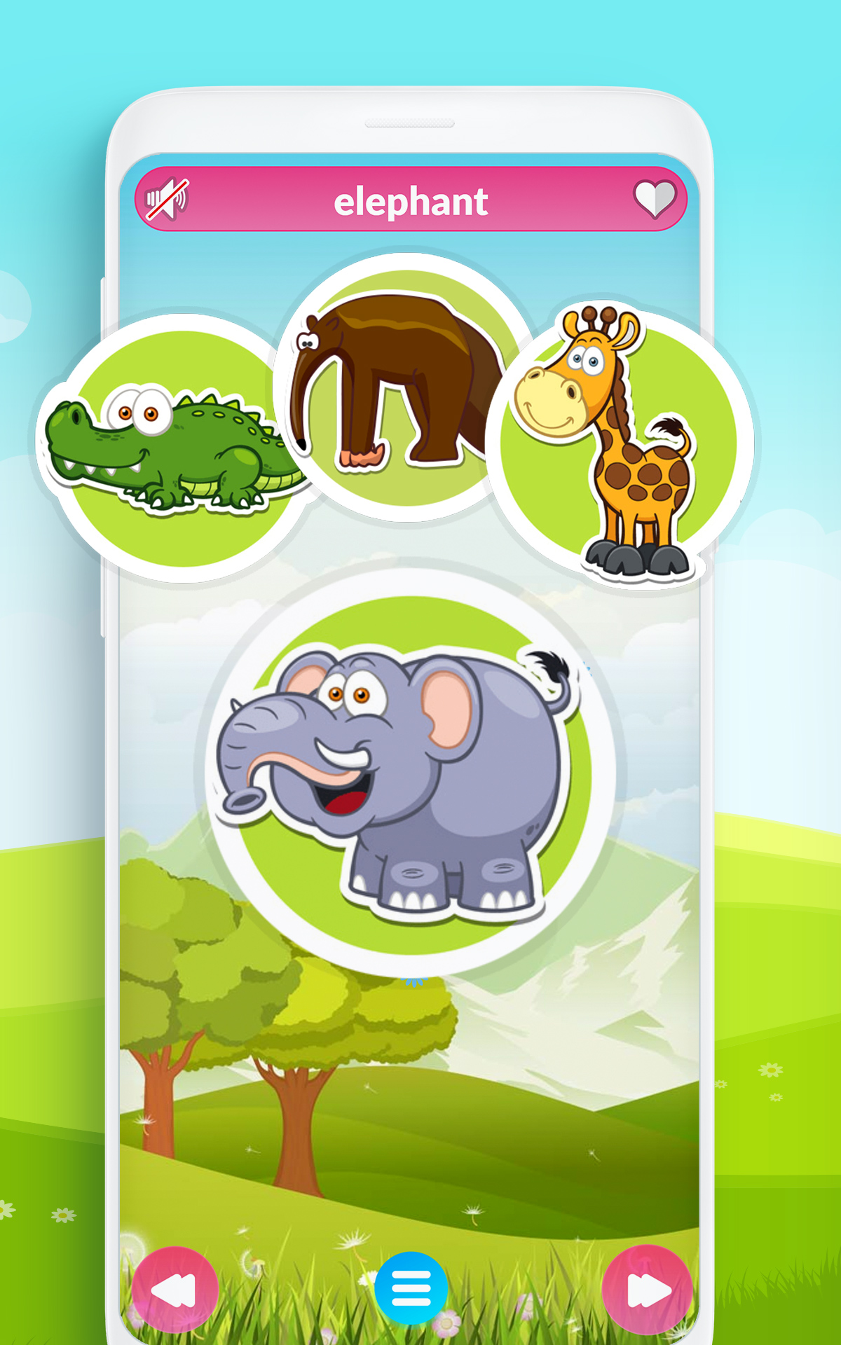 اسکرین شات 5 برنامه Animal Sounds for Kids