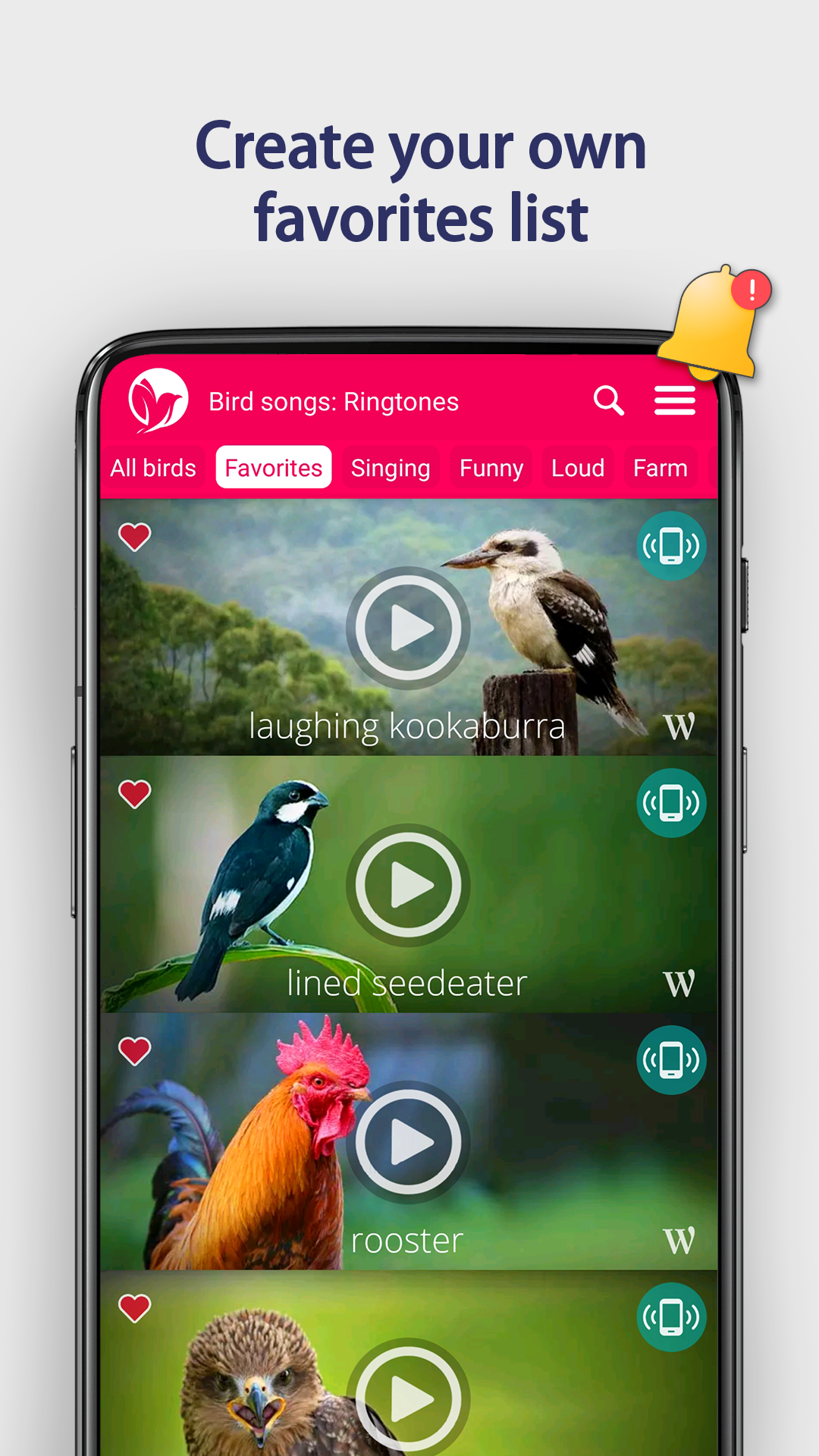 اسکرین شات 7 برنامه Bird Songs: Ringtones