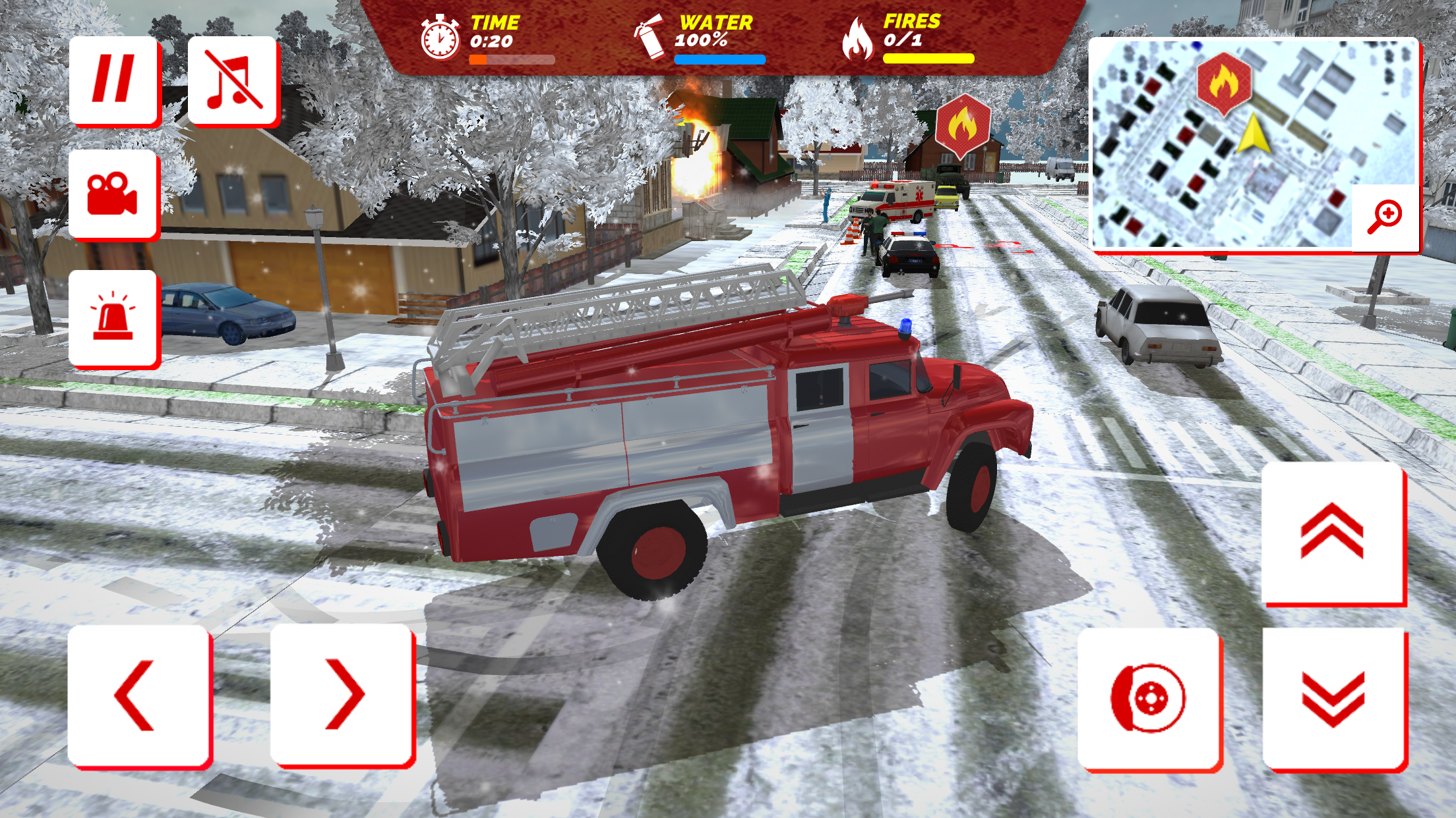 اسکرین شات 3 بازی USSR Winter Rescue Fire Trucks