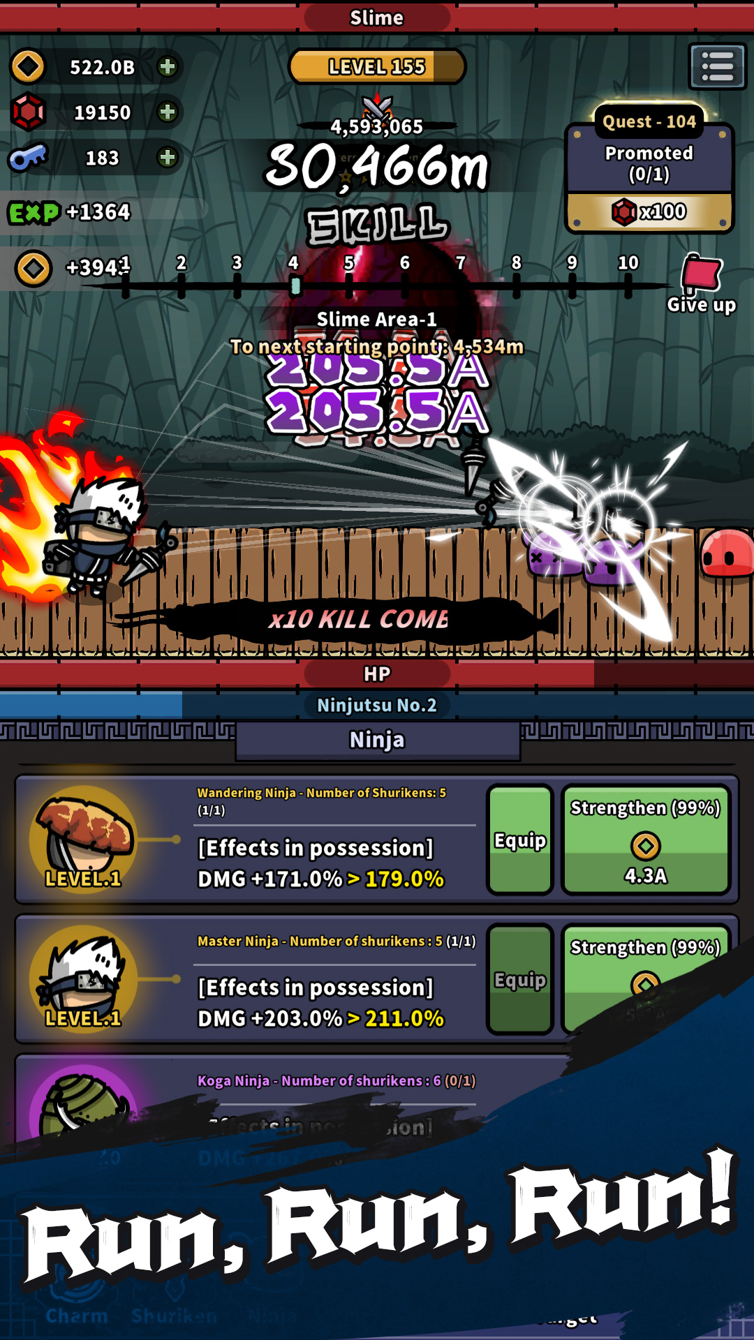 اسکرین شات 2 بازی IDLE Fiery Ninja
