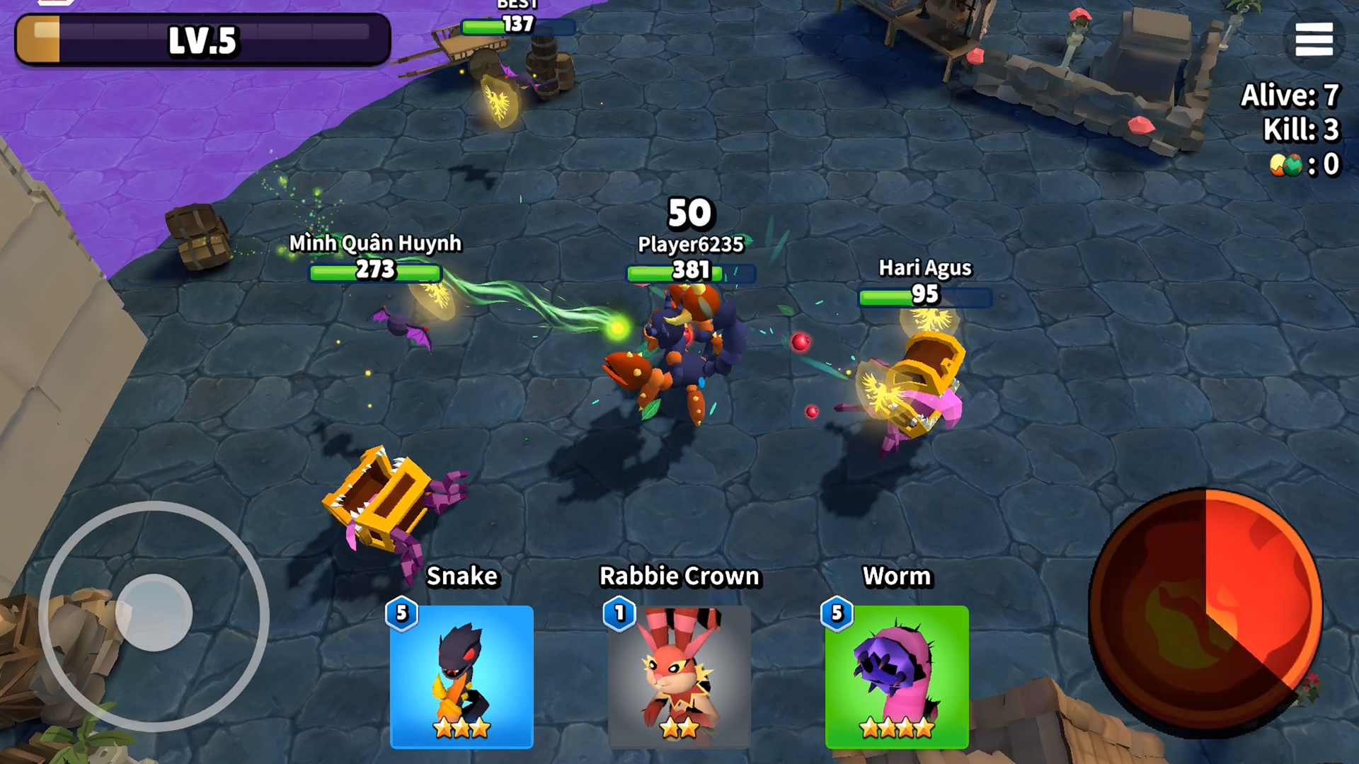 اسکرین شات 4 بازی Monstars.io: Monster Evolution