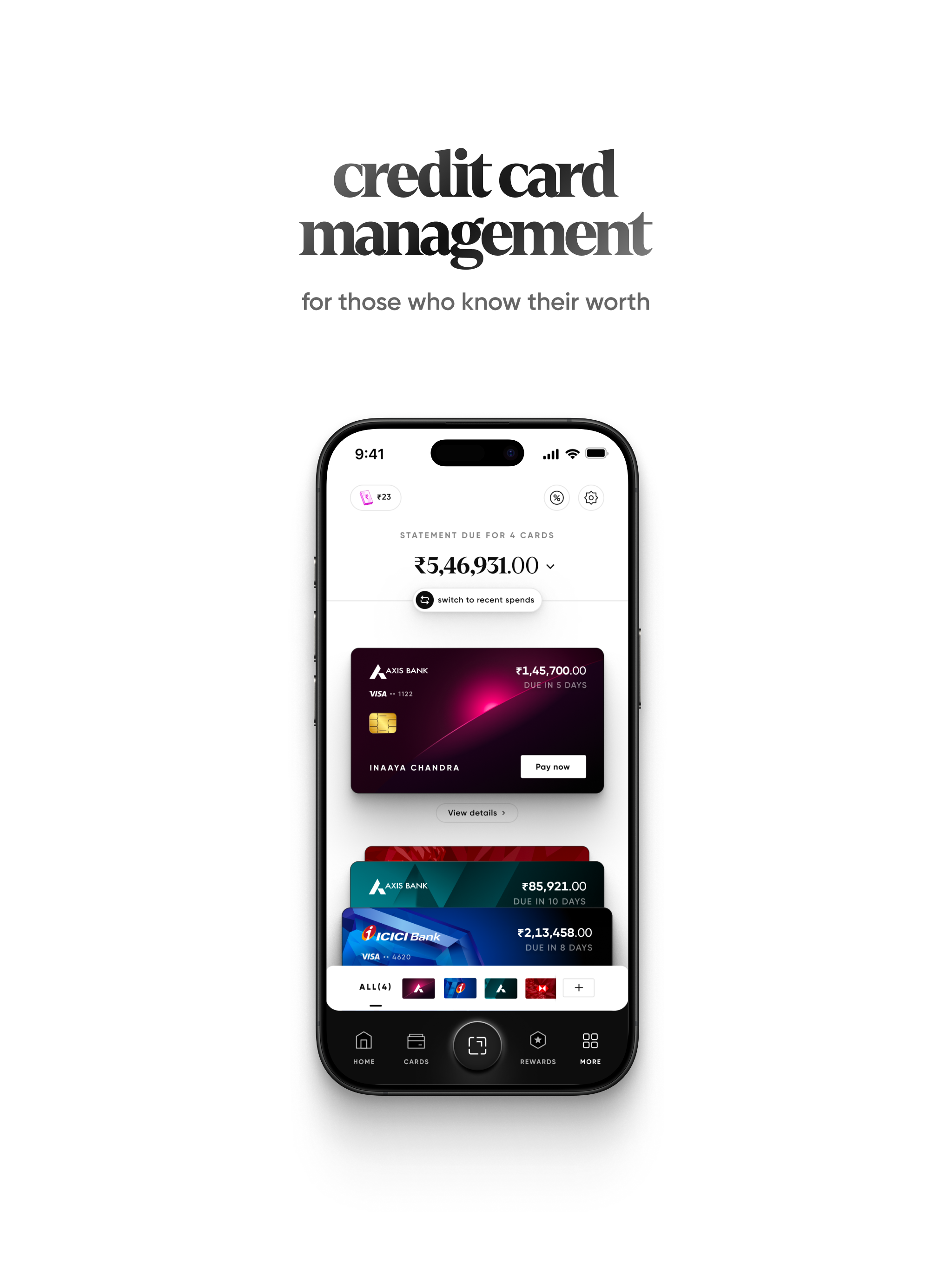 اسکرین شات 2 برنامه CRED: UPI, Credit Cards, Bills
