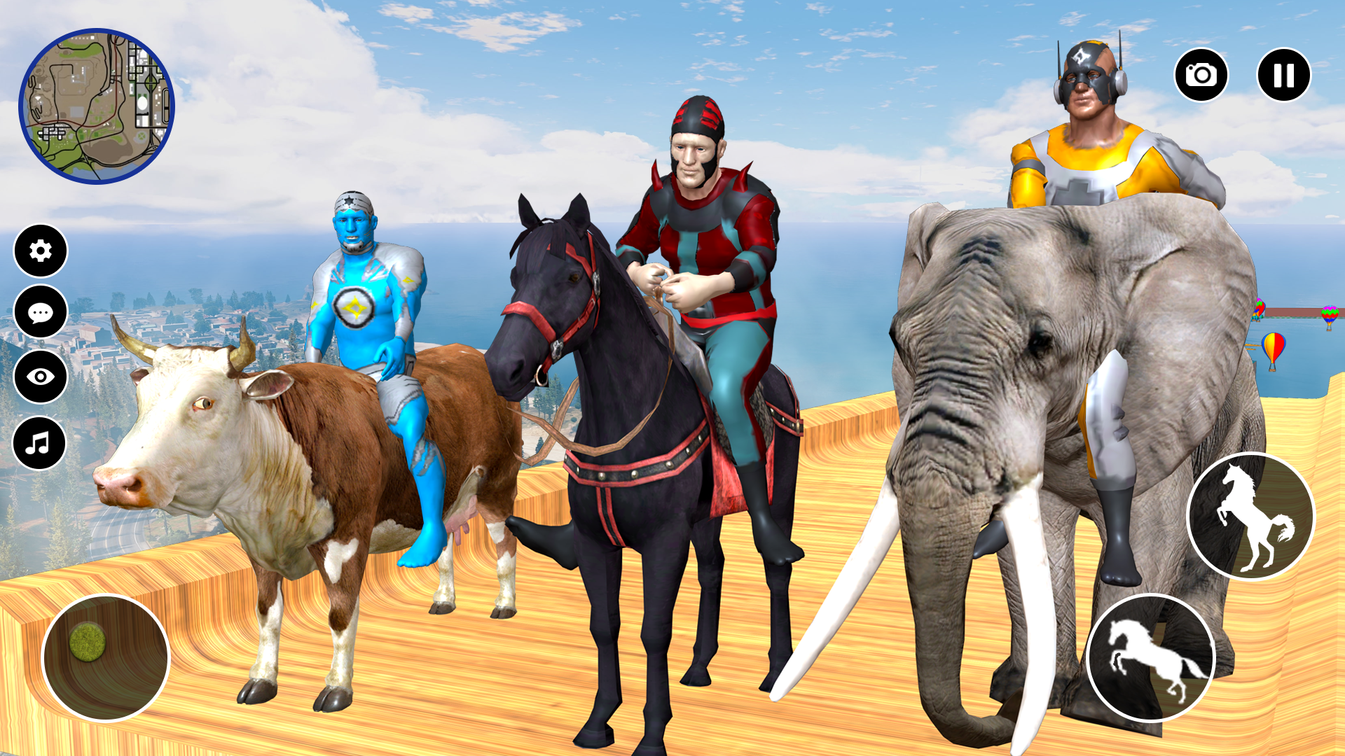 اسکرین شات 3 بازی Superhero Horse Riding Game 3D