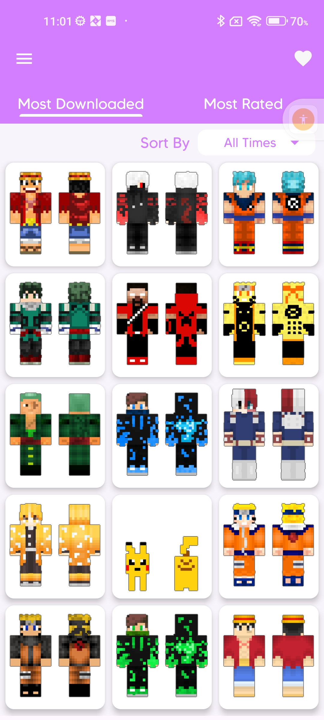 اسکرین شات 1 برنامه Anime Skin for Minecraft