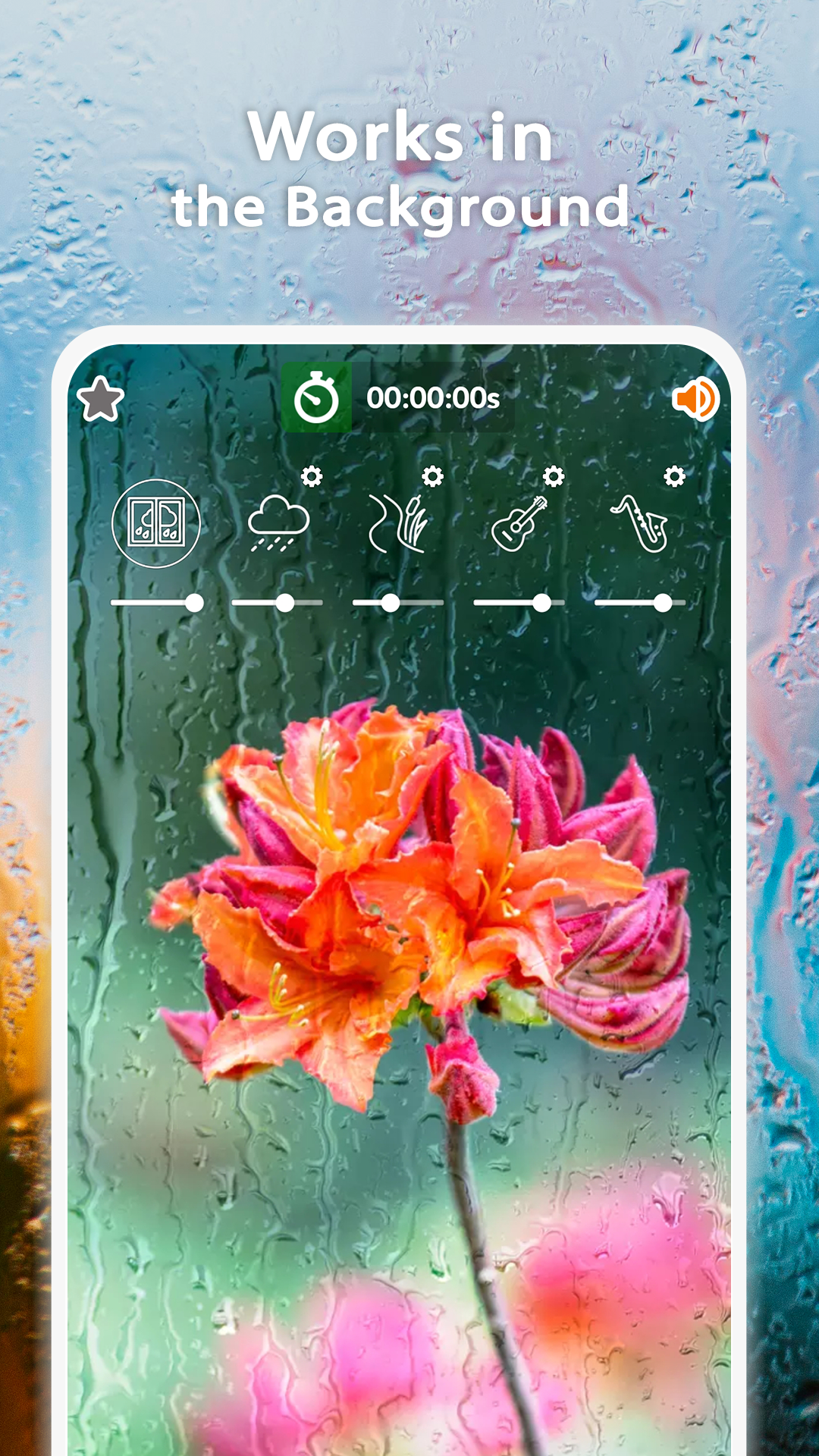 اسکرین شات 2 برنامه Rain Sounds: Relax and Sleep