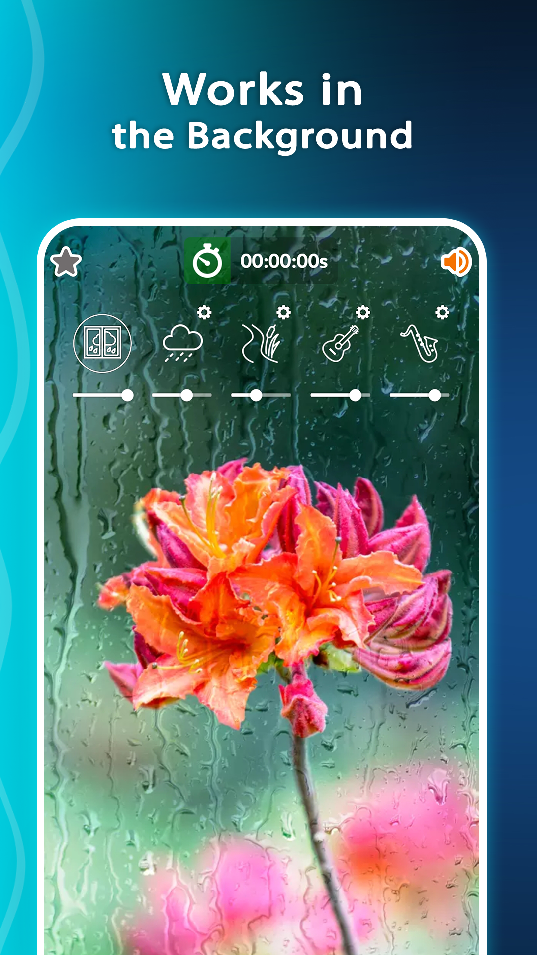 اسکرین شات 2 برنامه Rain Sounds: Relax and Sleep