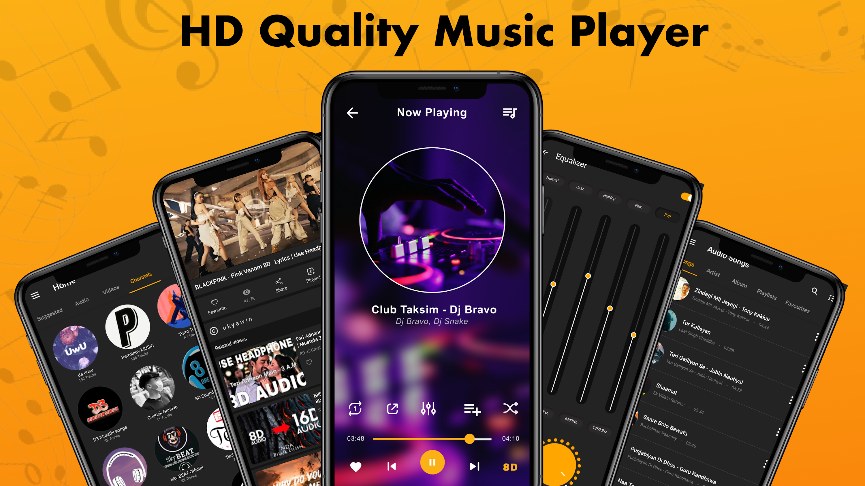 اسکرین شات 1 برنامه 8D Music Player - Media Player