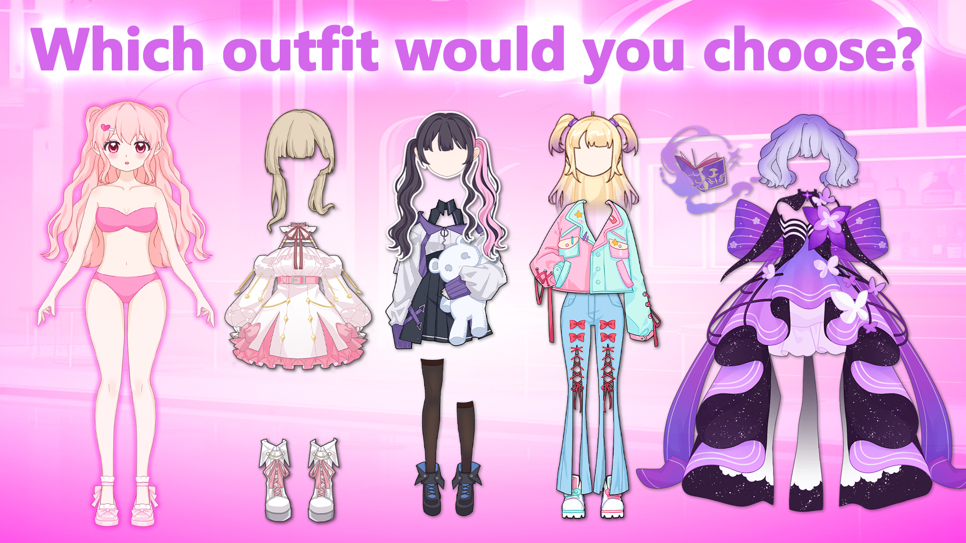 اسکرین شات 2 بازی Left or Right: Anime Dress Up