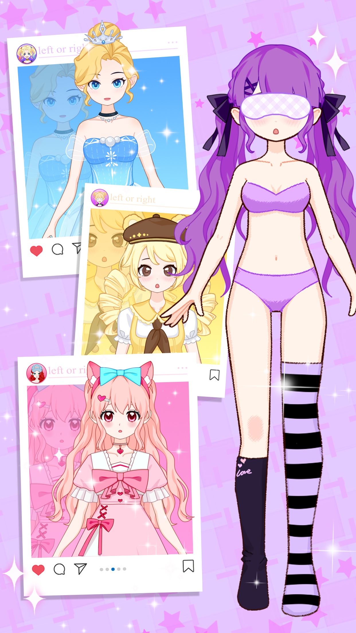 اسکرین شات 6 بازی Left or Right: Anime Dress Up