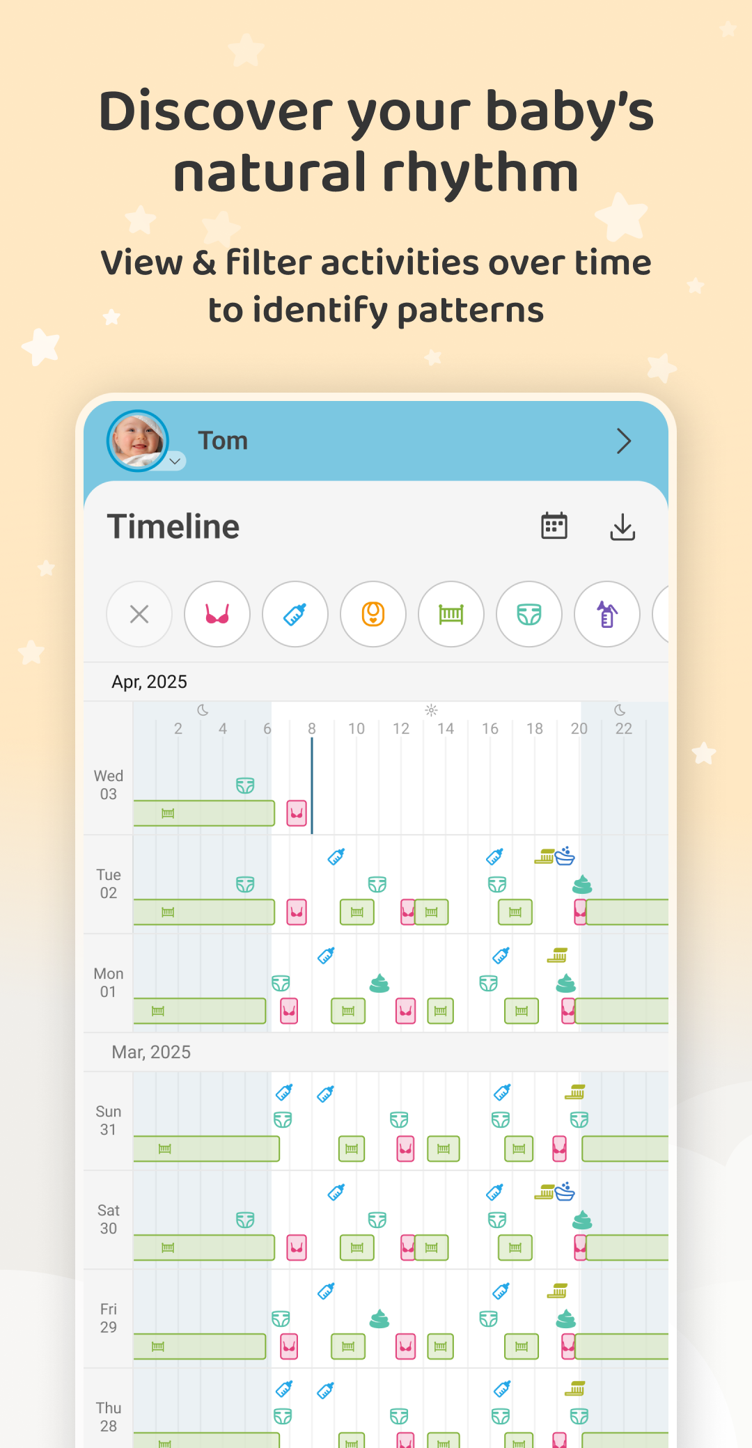 اسکرین شات 7 برنامه Baby Daybook - Newborn Tracker
