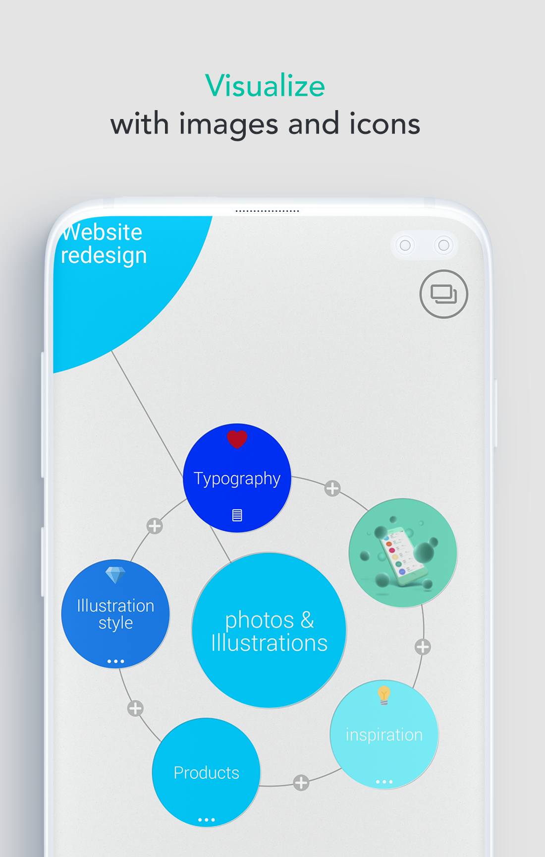 اسکرین شات 3 برنامه Mindly (mind mapping)