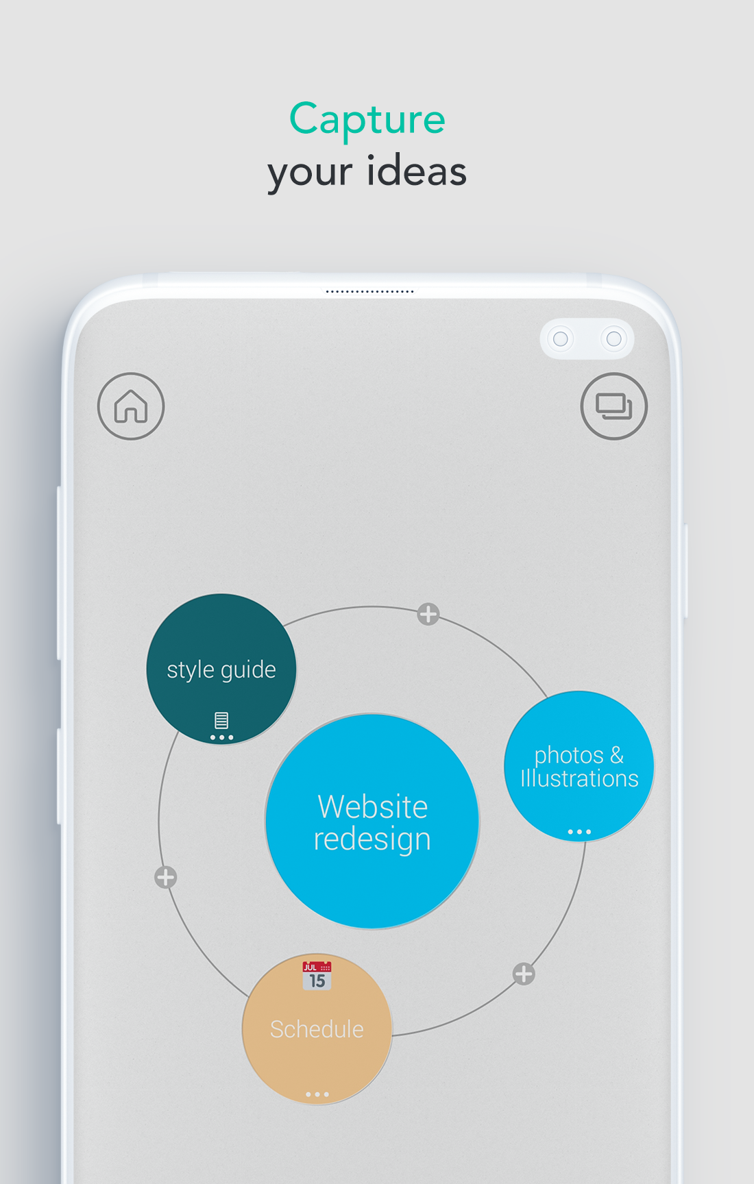 اسکرین شات 2 برنامه Mindly (mind mapping)