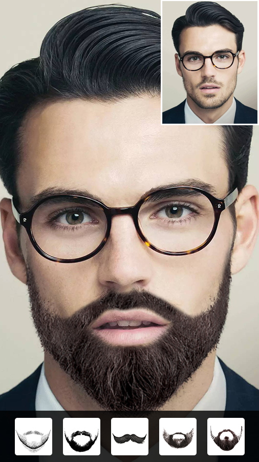 اسکرین شات 5 برنامه Beard Man: Beard Styles Editor