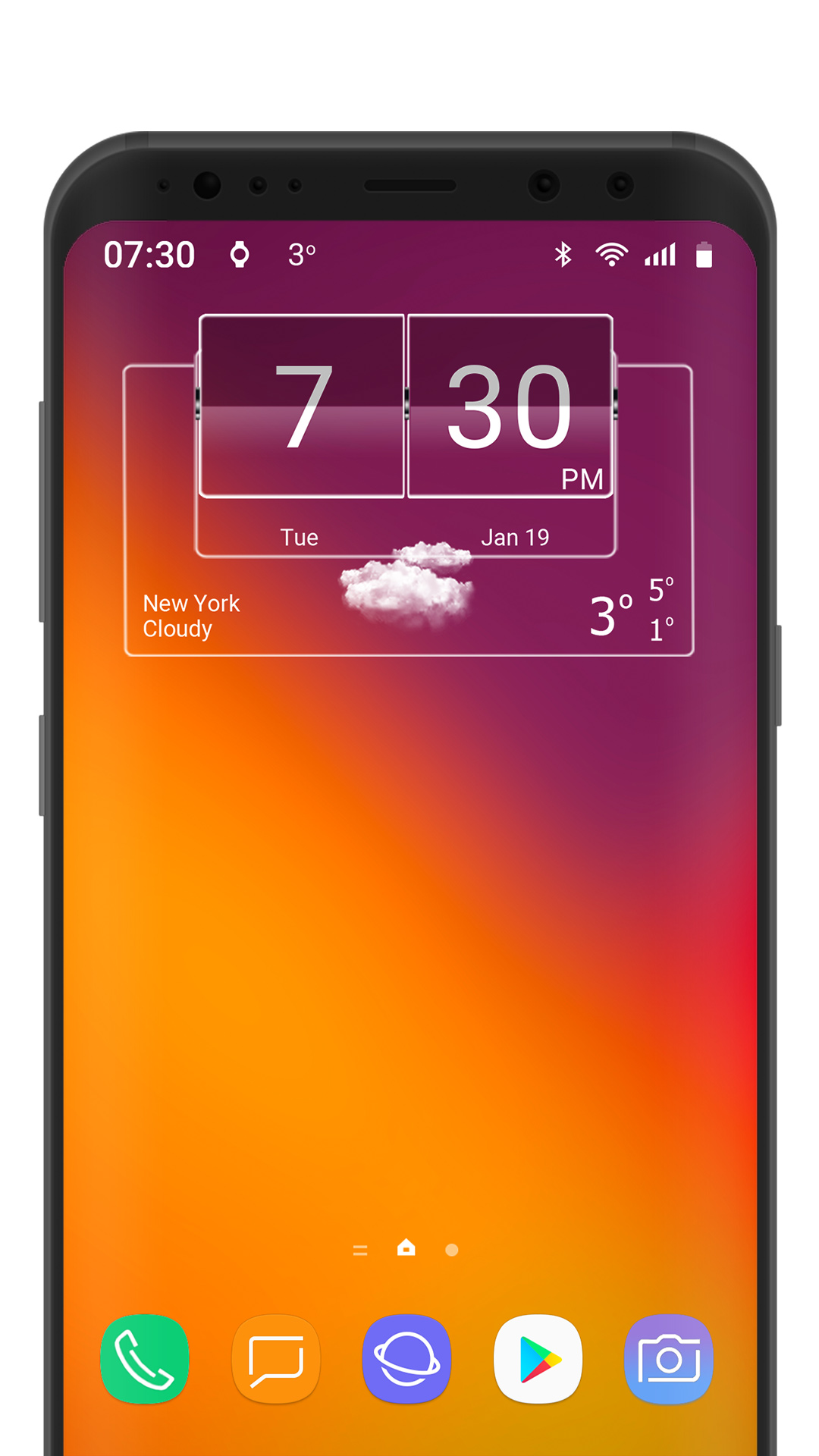 اسکرین شات 7 برنامه 3D Flip Clock Theme Pack 06