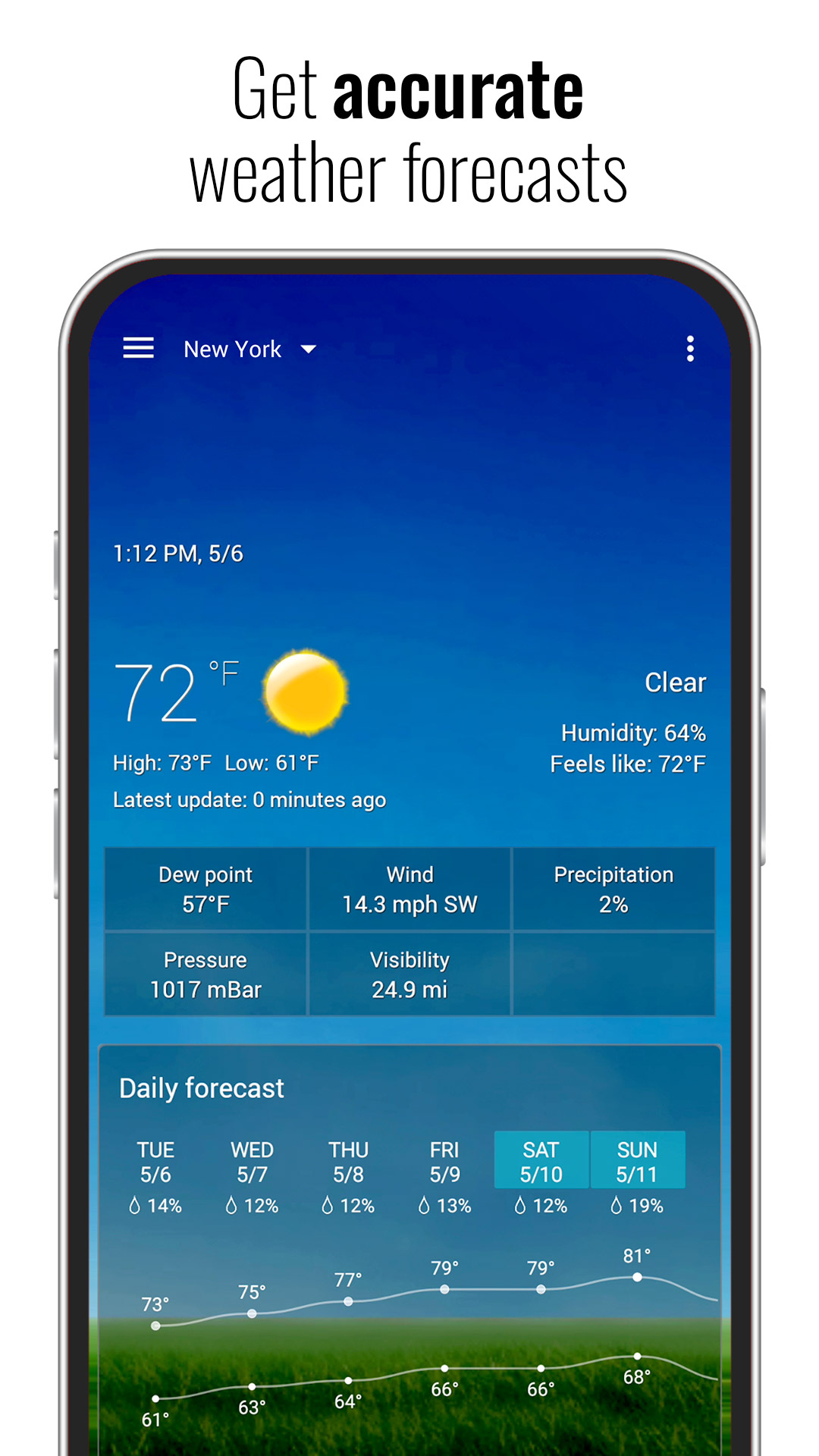 اسکرین شات 3 برنامه 3D Sense Clock & Weather