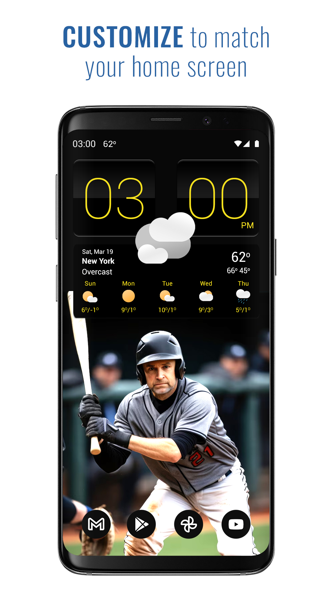 اسکرین شات 2 برنامه Sense V2 Flip Clock & Weather