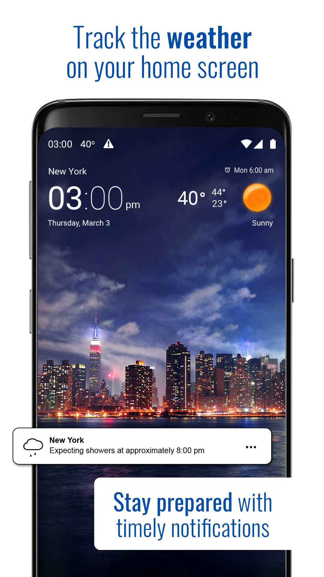 اسکرین شات 1 برنامه Transparent clock and weather