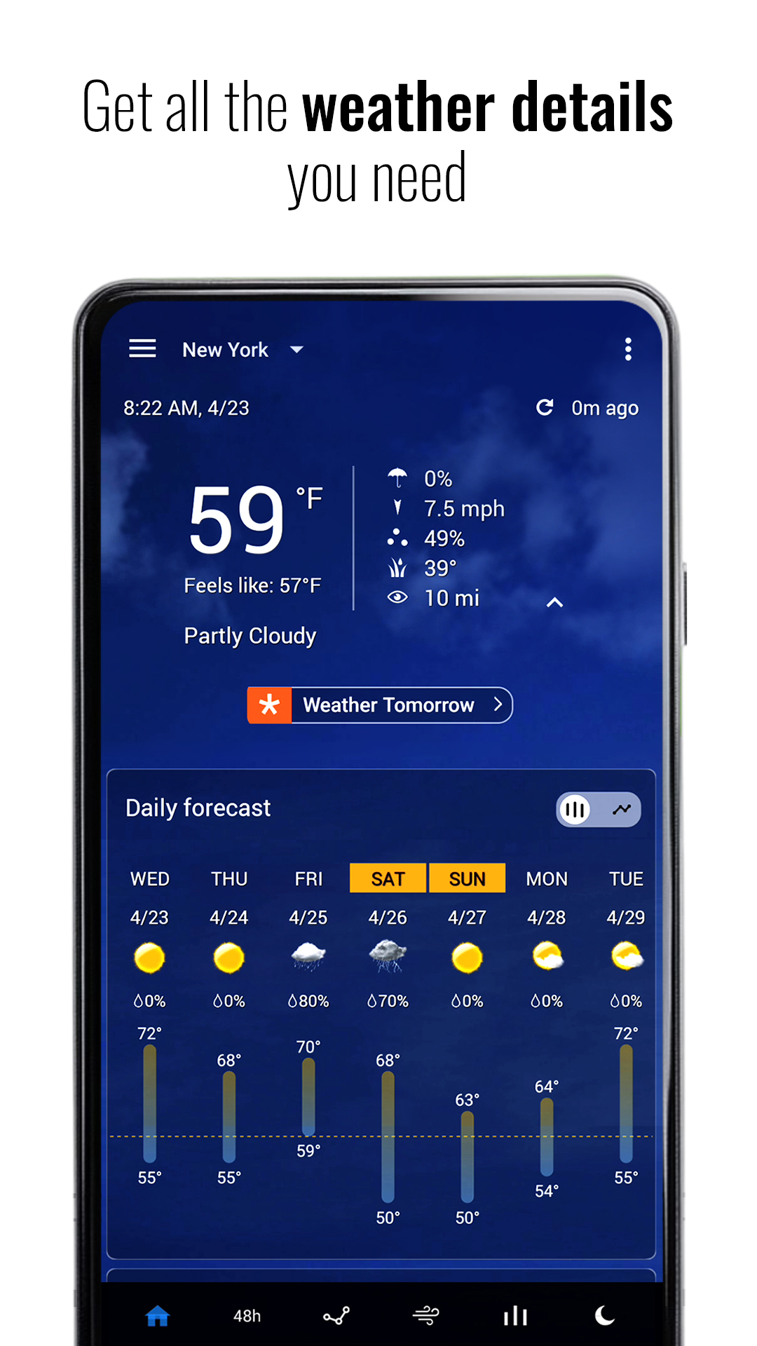 اسکرین شات 3 برنامه Transparent clock and weather