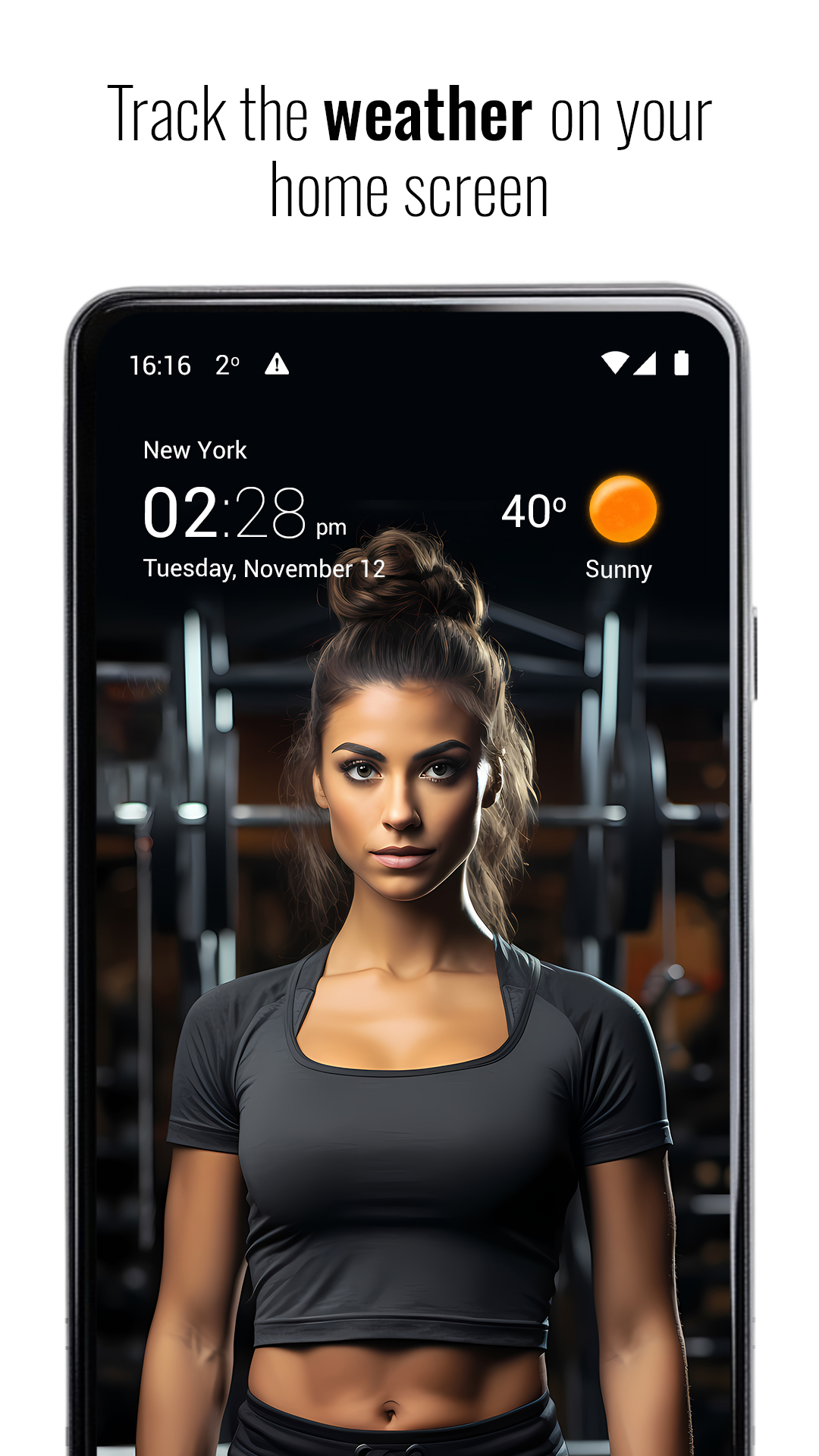 اسکرین شات 1 برنامه Transparent clock and weather