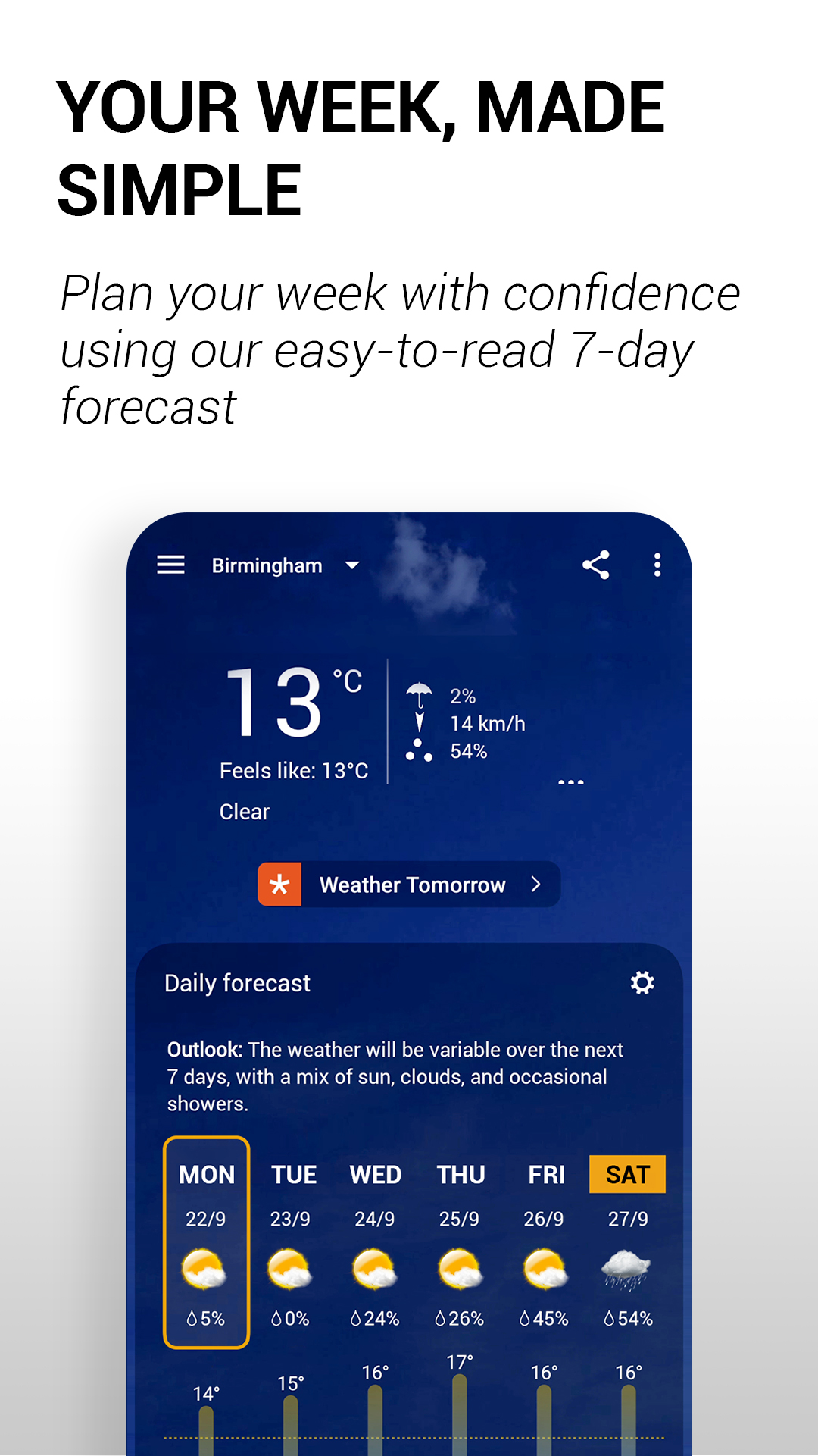 اسکرین شات 3 برنامه Transparent clock and weather