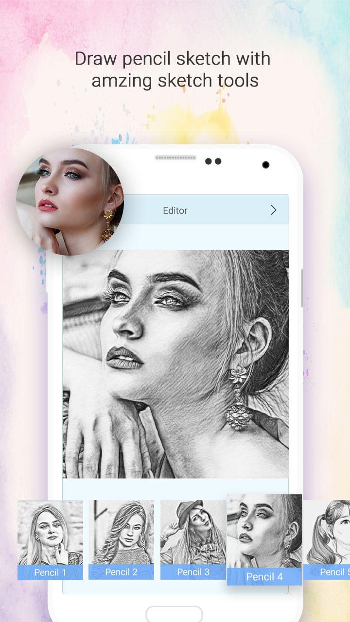 اسکرین شات 1 برنامه Pencil Sketch Photo Art