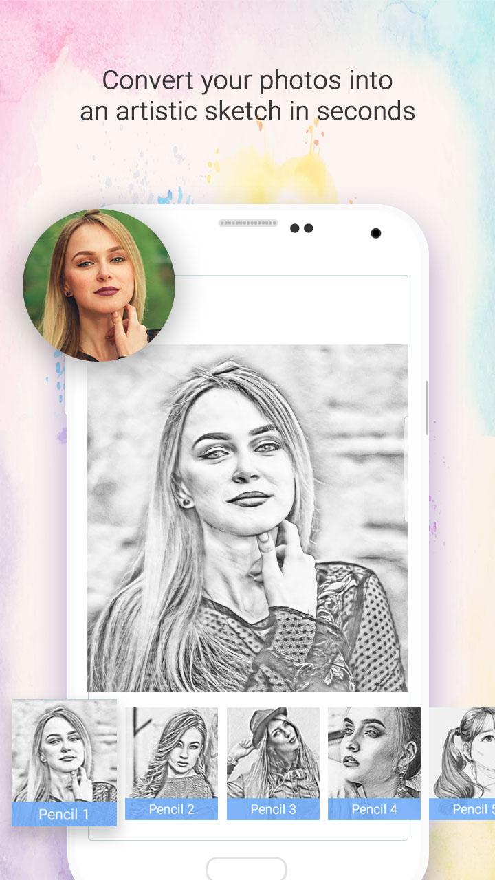 اسکرین شات 2 برنامه Pencil Sketch Photo Art