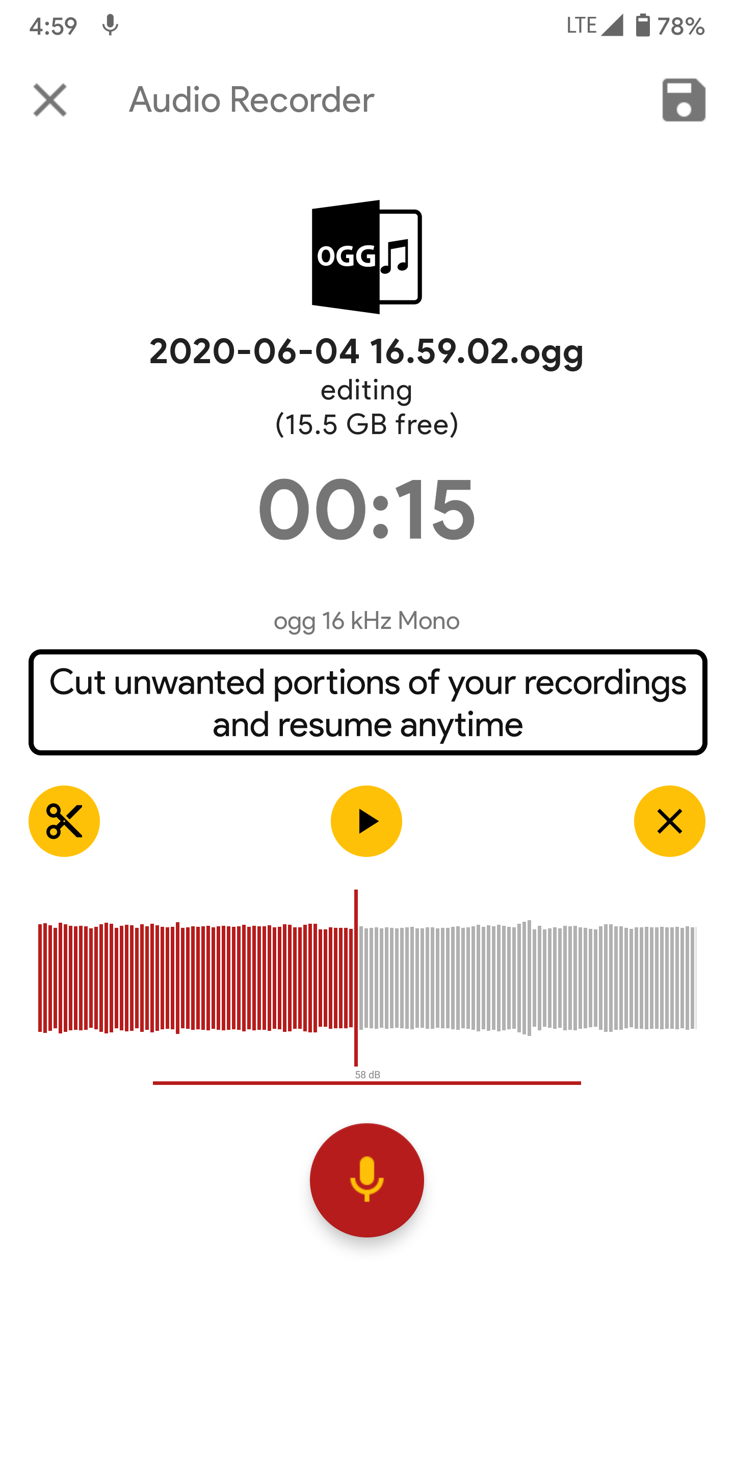 اسکرین شات 1 برنامه Audio Recorder