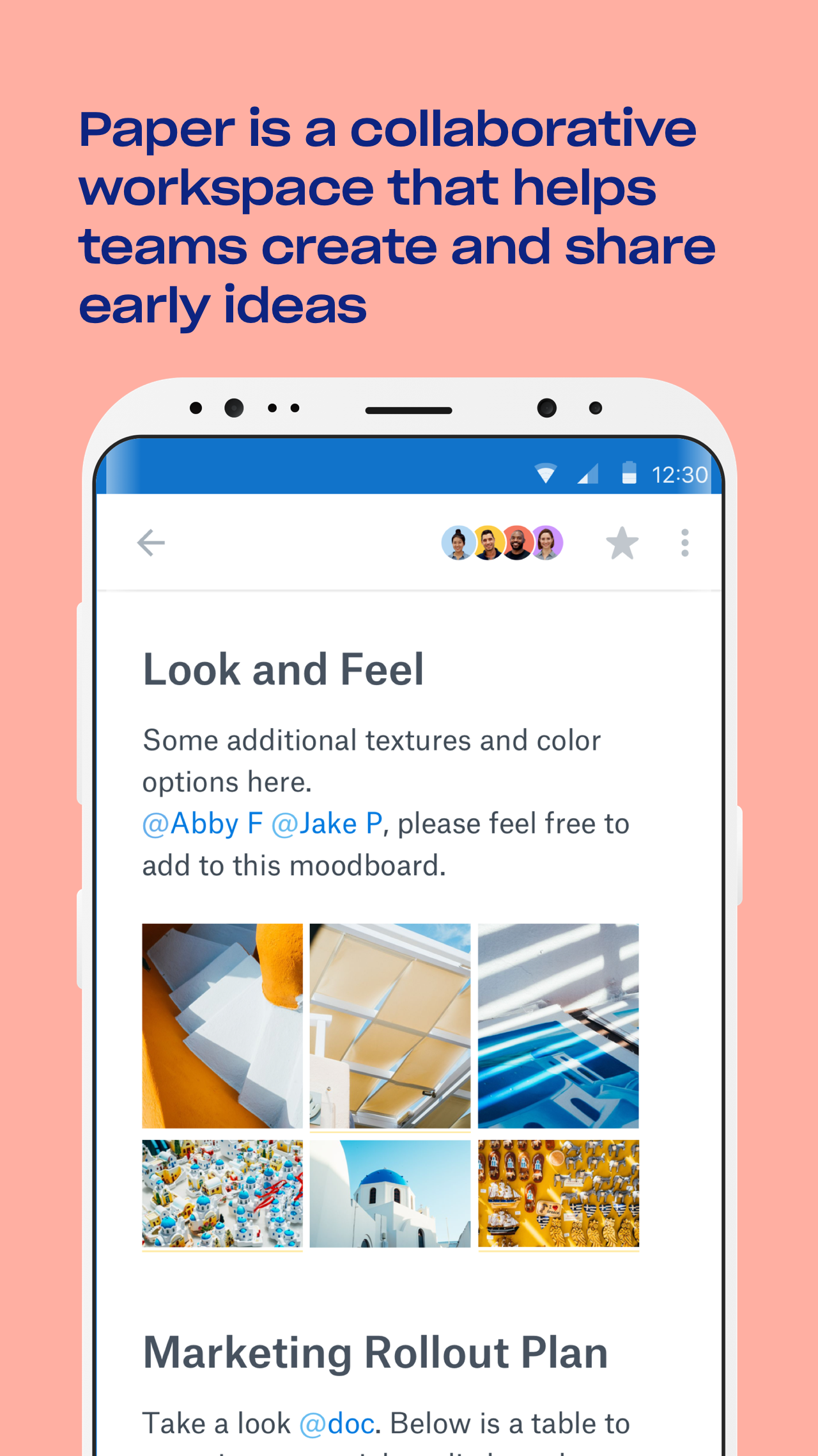 اسکرین شات 1 برنامه Dropbox Paper