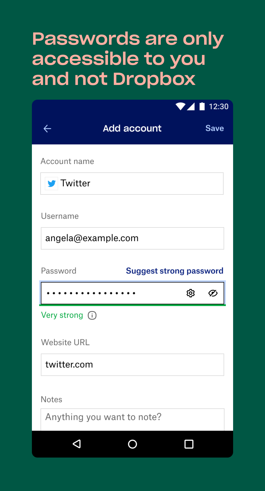 اسکرین شات 6 برنامه Dropbox Passwords – Manager
