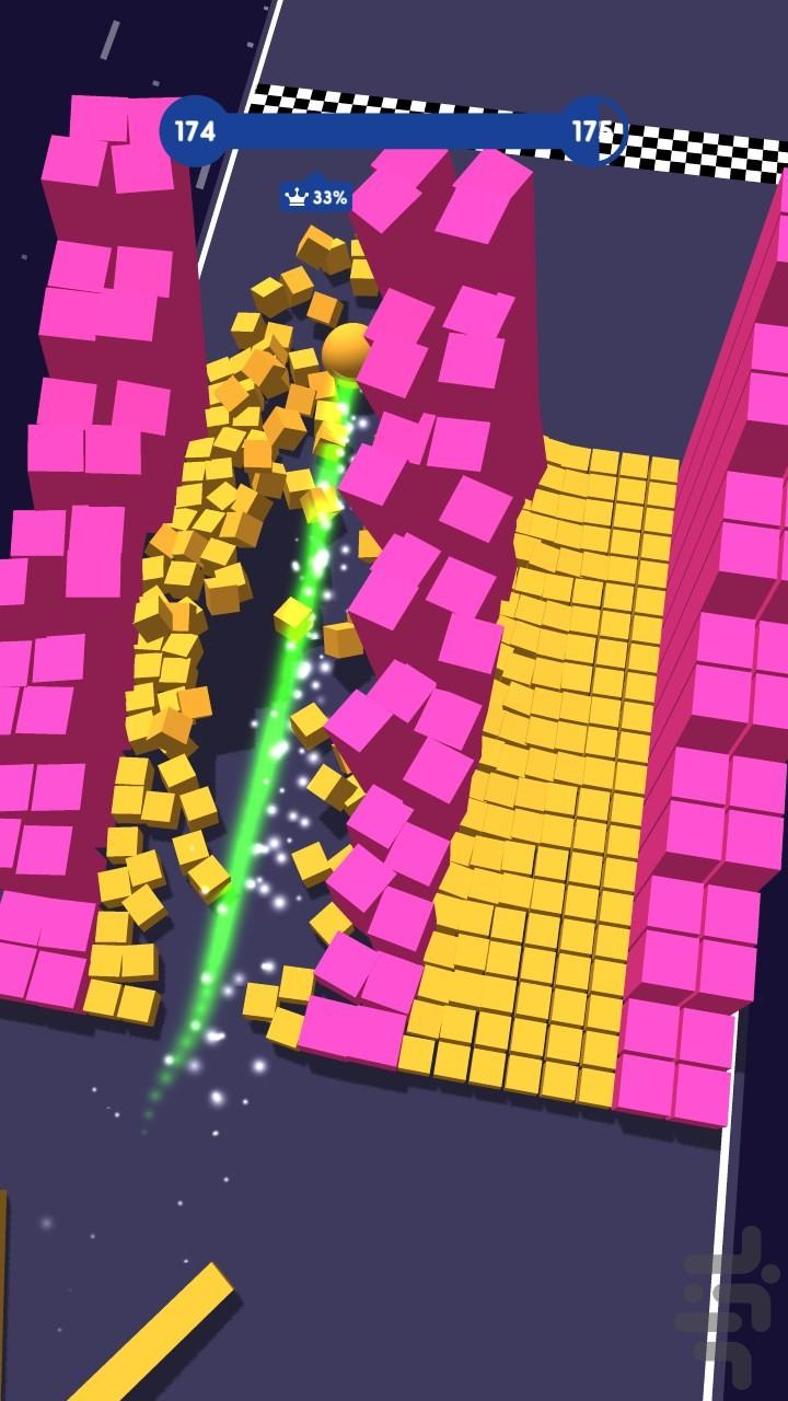 اسکرین شات 2 بازی Color Crush 3D: Block and Ball Color Bump Game