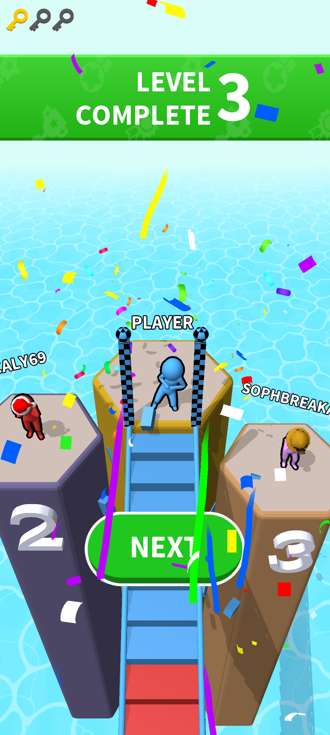 اسکرین شات 4 بازی بازی مسابقه پل سازی - Bridge Run 3D