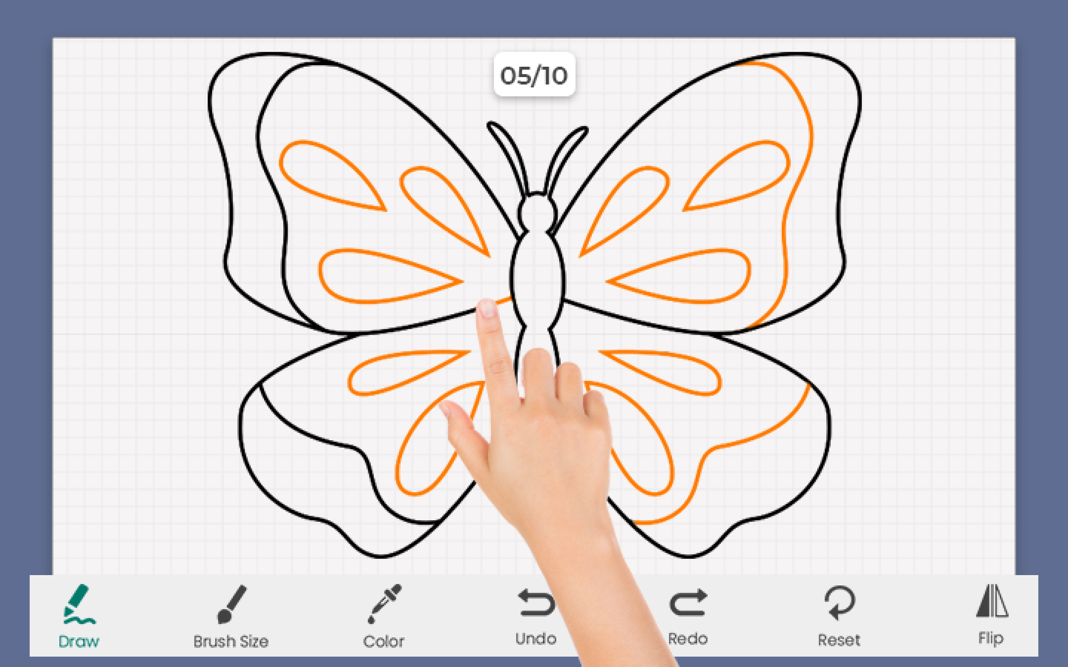 اسکرین شات 6 برنامه Butterfly Draw Step by Step
