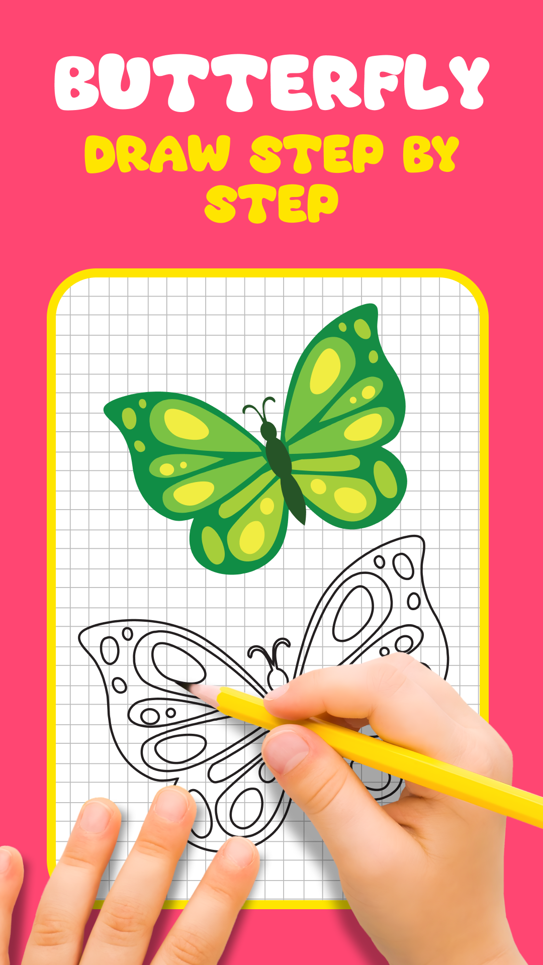 اسکرین شات 2 برنامه Butterfly Draw Step by Step