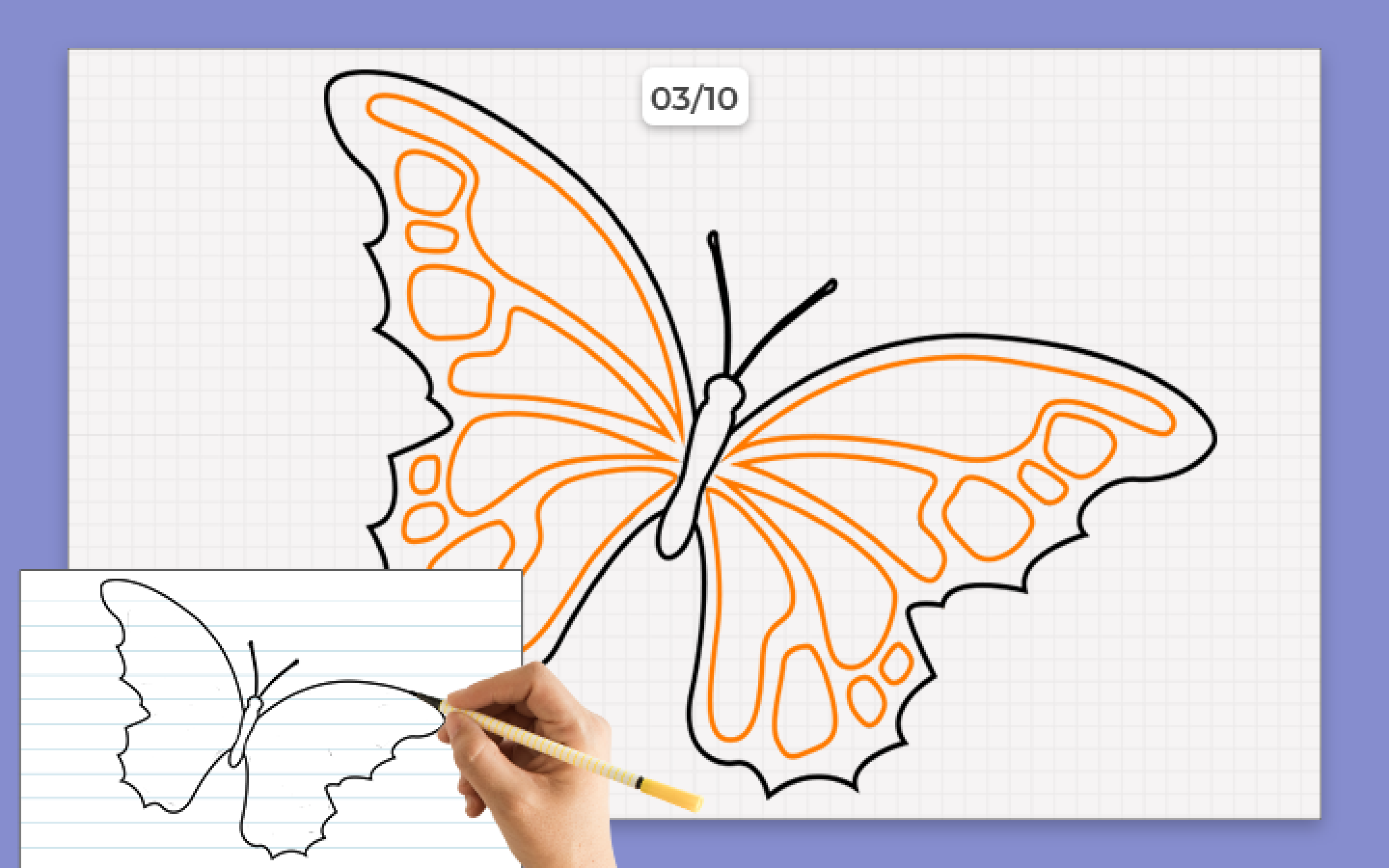 اسکرین شات 4 برنامه Butterfly Draw Step by Step