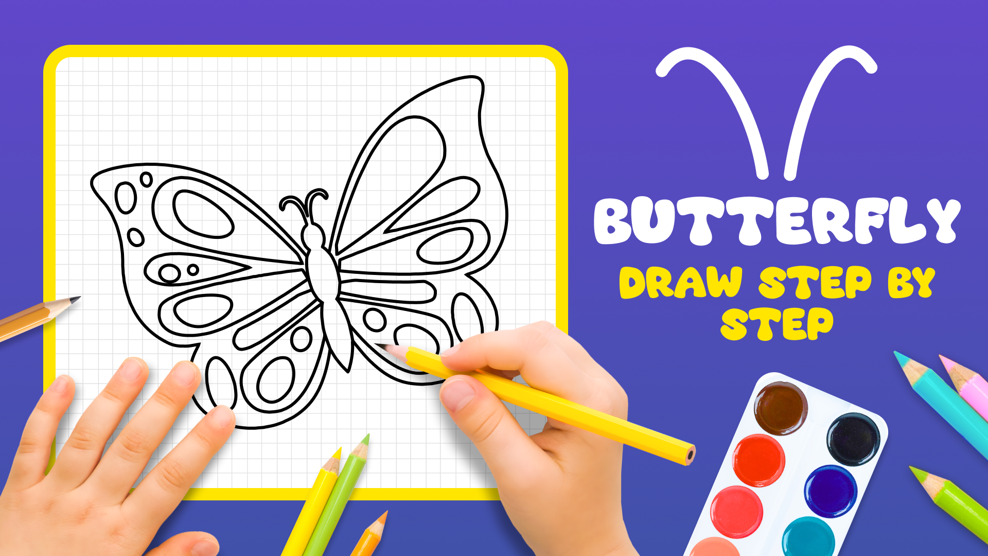اسکرین شات 1 برنامه Butterfly Draw Step by Step
