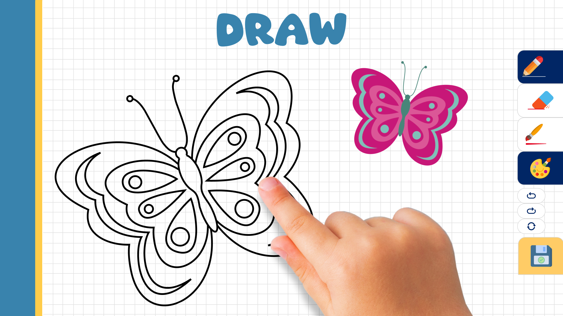 اسکرین شات 6 برنامه Butterfly Draw Step by Step
