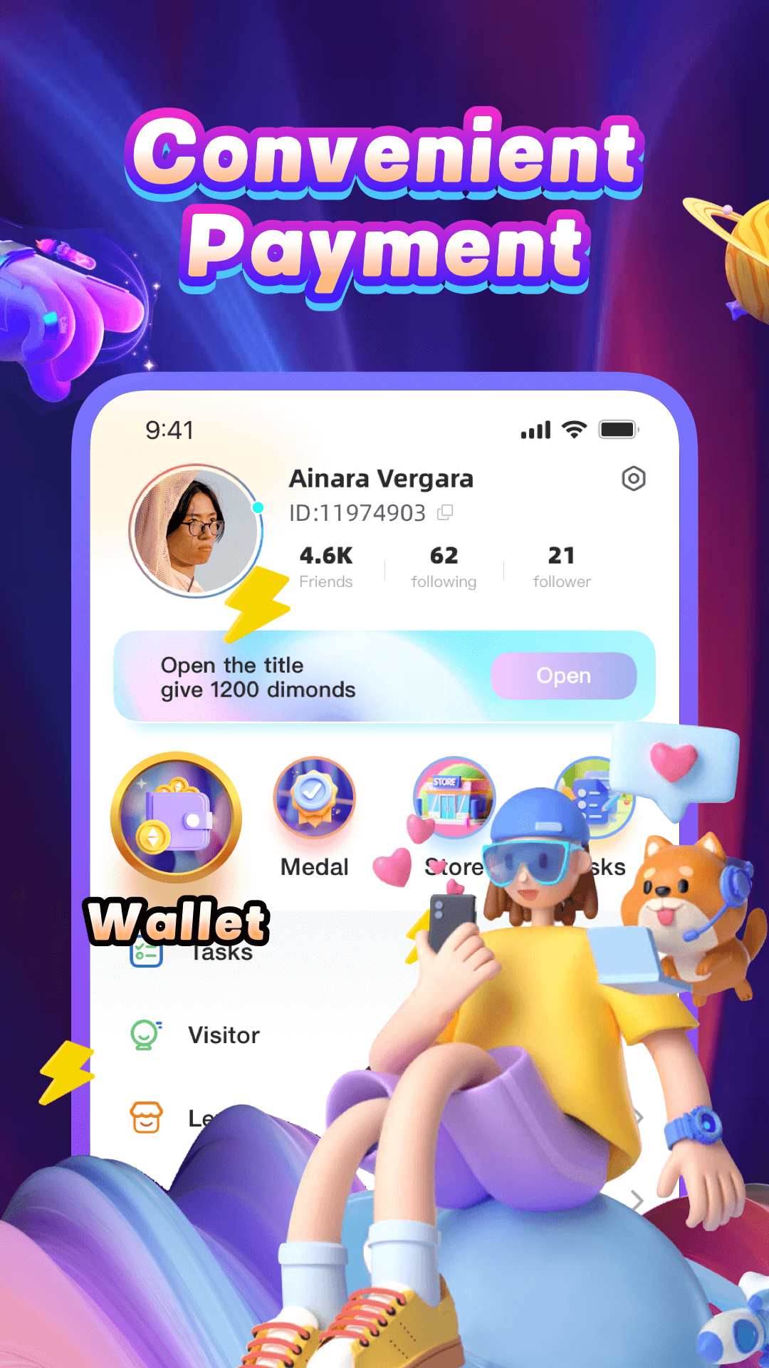 اسکرین شات 1 برنامه Ume - Group Voice Chat Rooms