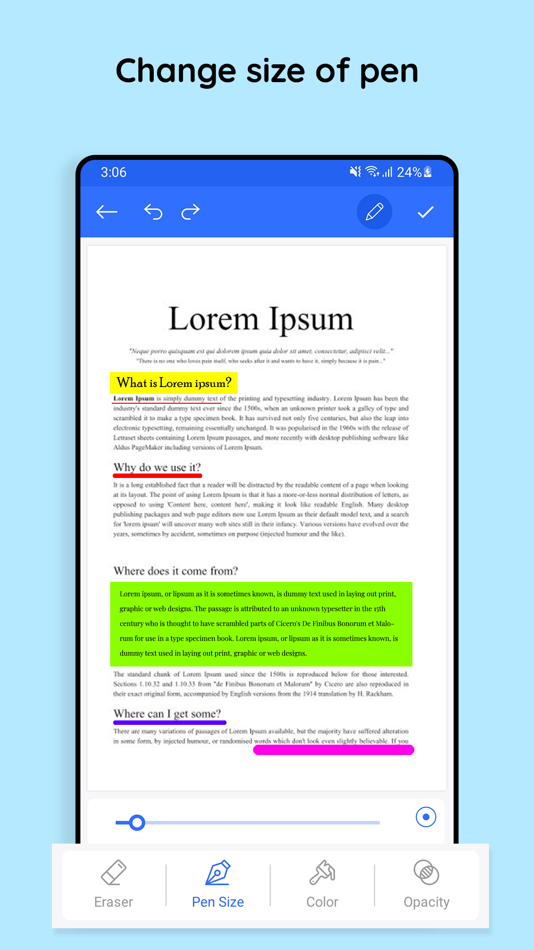 اسکرین شات 5 برنامه Draw on PDF - PDF Handwrite