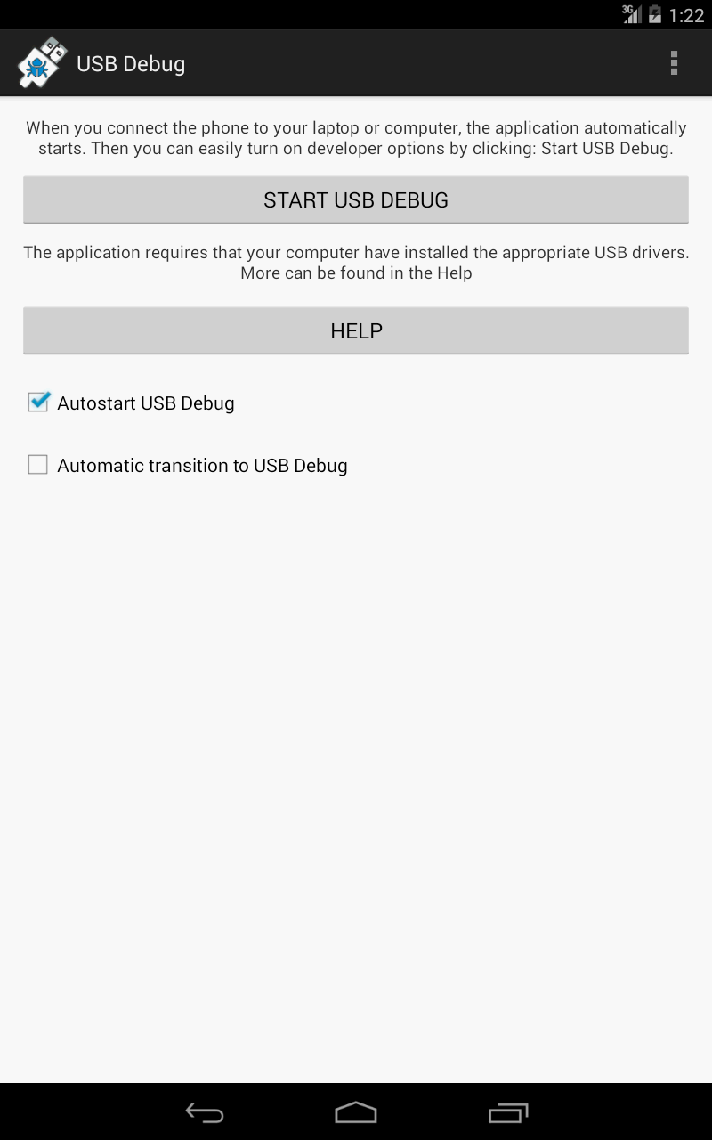 اسکرین شات 3 برنامه USB Debug