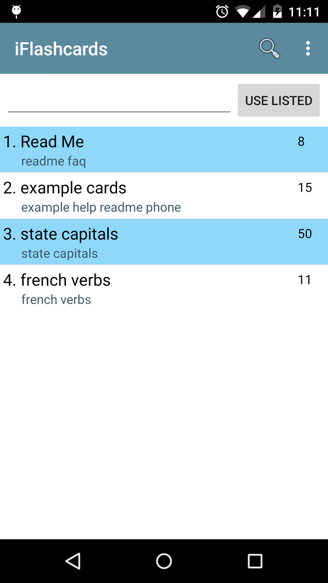 اسکرین شات 1 برنامه FreezingBlue Flashcards (Lite)
