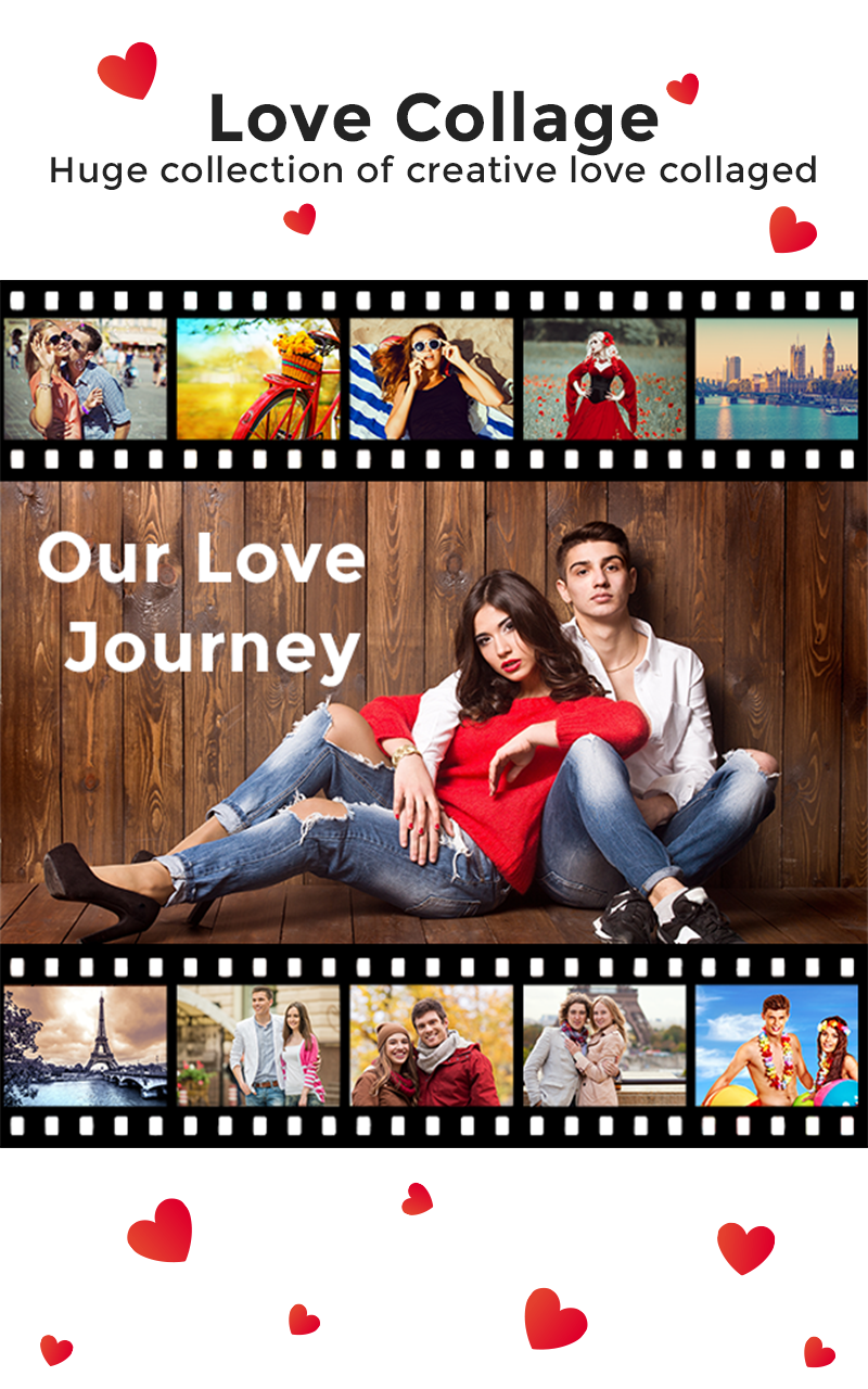 اسکرین شات 2 برنامه Love Collage : Photo Editor ,