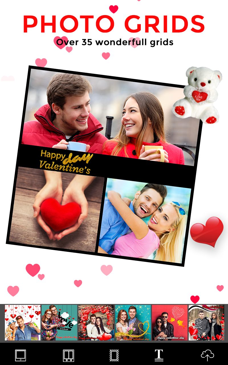 اسکرین شات 5 برنامه Love Collage : Photo Editor ,