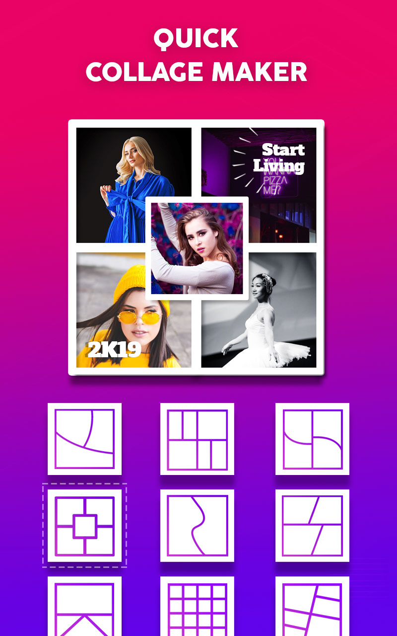 اسکرین شات 1 برنامه PicTiles - Photo Collage Maker