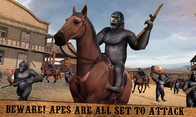 اسکرین شات 1 بازی Angry Gorilla Cowboy Survival
