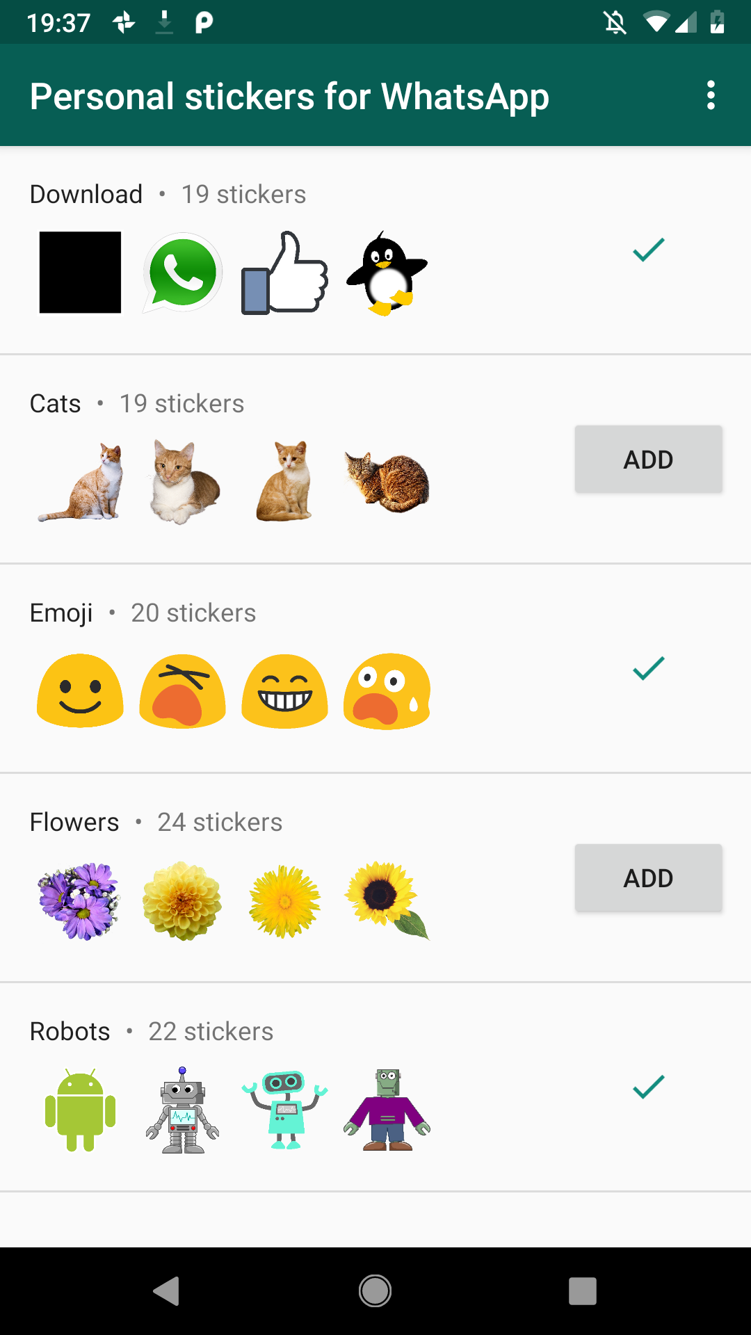 اسکرین شات 1 برنامه Personal stickers for WhatsApp